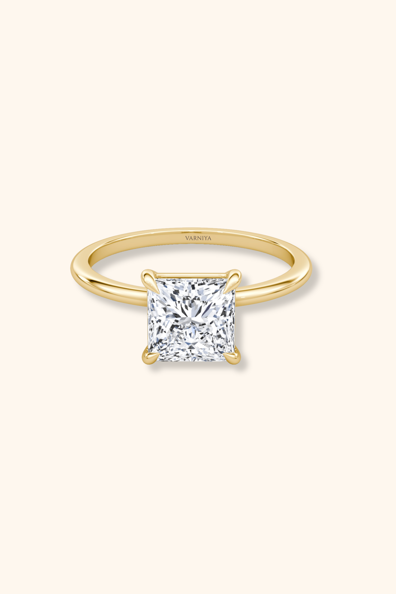 4 Prong Timeless Grace Ring with Princess Solitaire