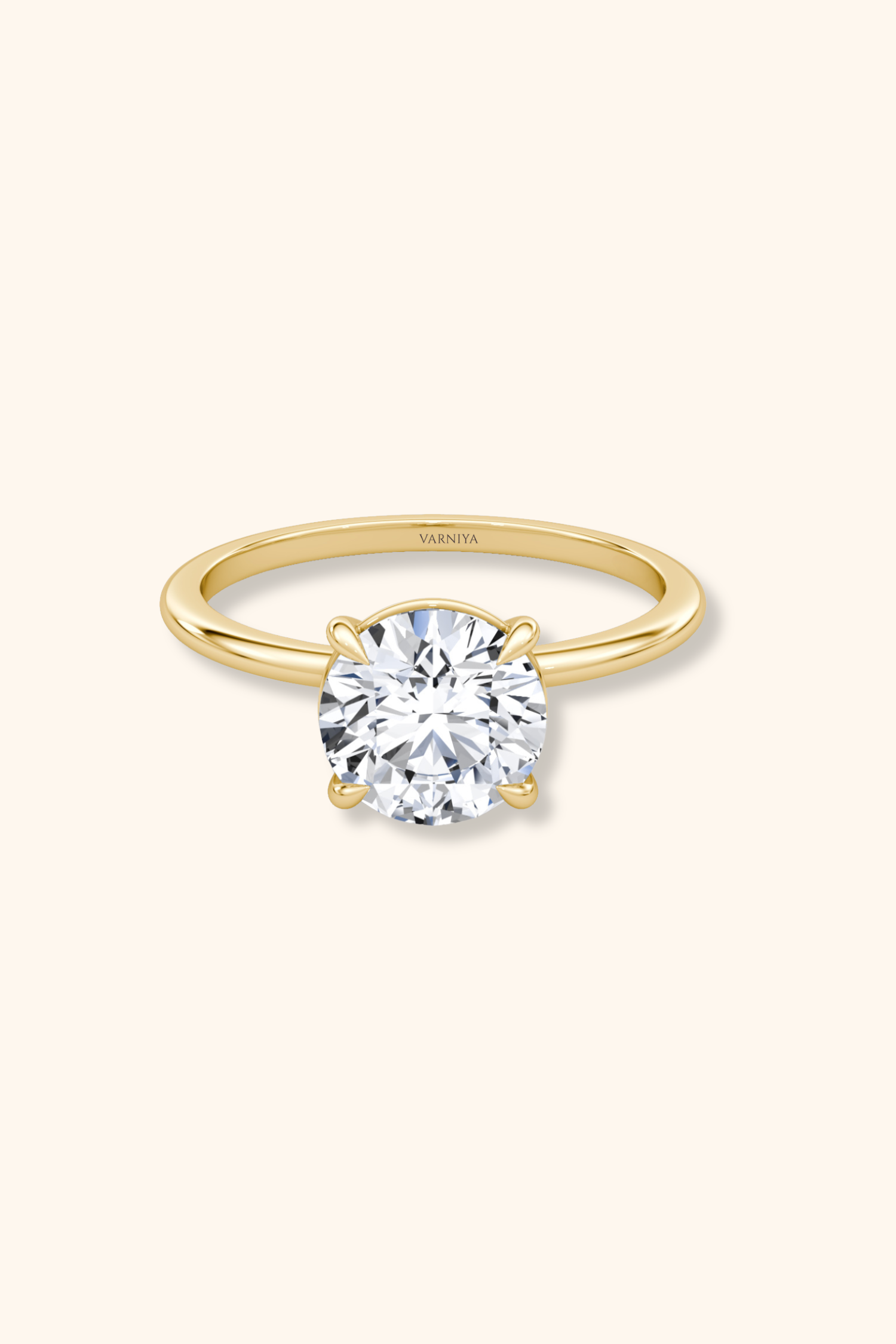 4 Prong Timeless Grace Ring with Round Solitaire