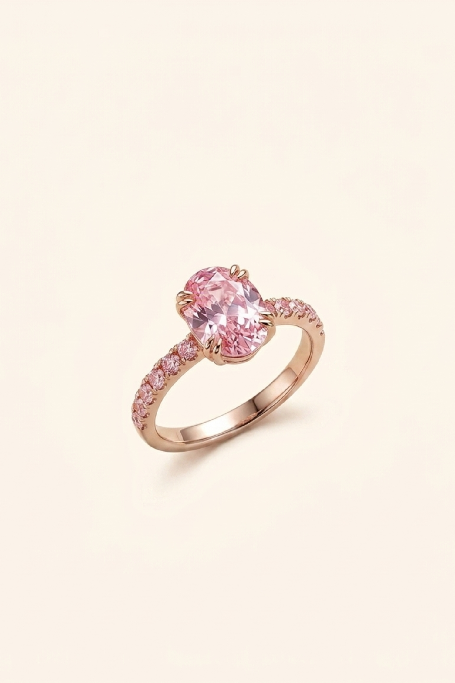 Amélie Pink Oval Ring