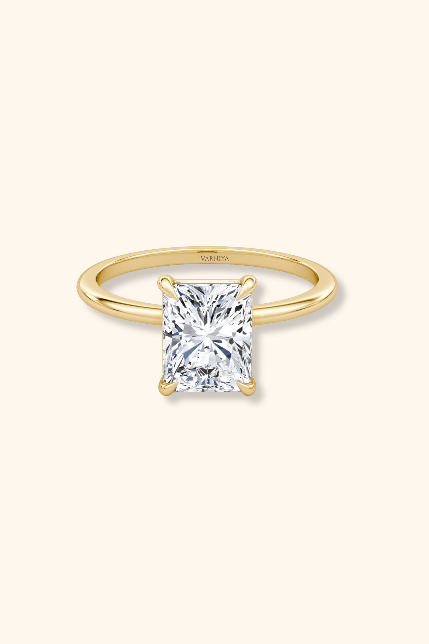 4 Prong Timeless Grace Ring with Radiant Solitaire