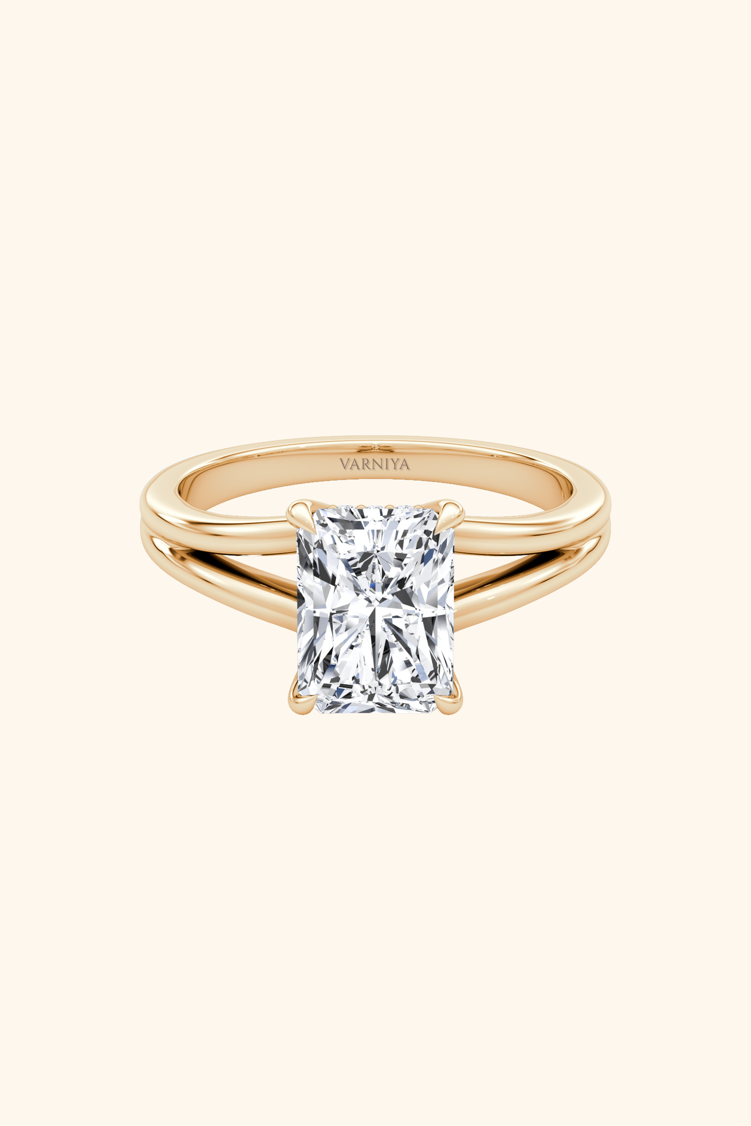 Dulce Halo Radiant Solitaire Ring