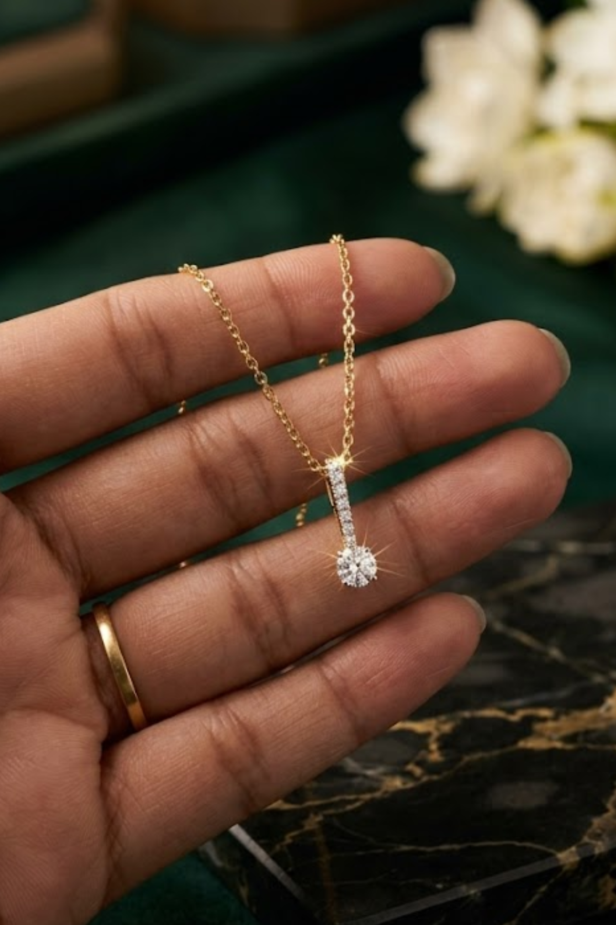 0.30Ct Pavé Diamond Bail Pendant