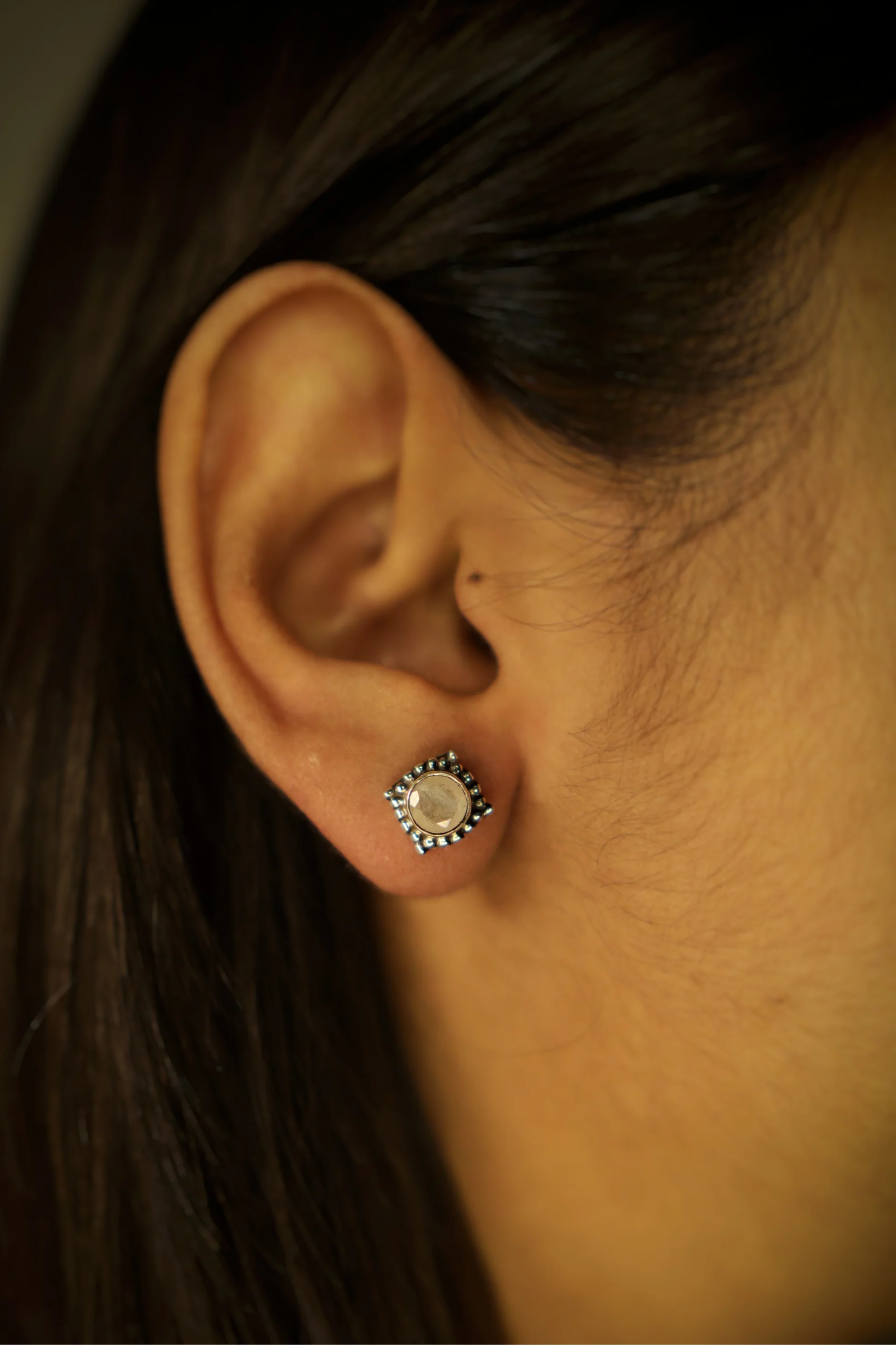 Moonstone Studs