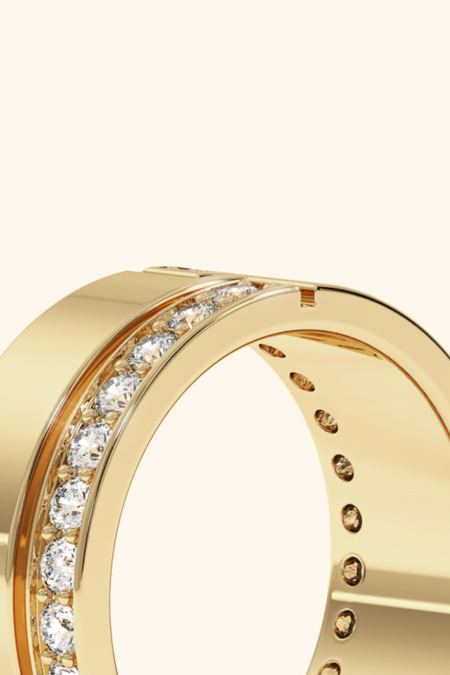 Elliott Band with Round Diamonds