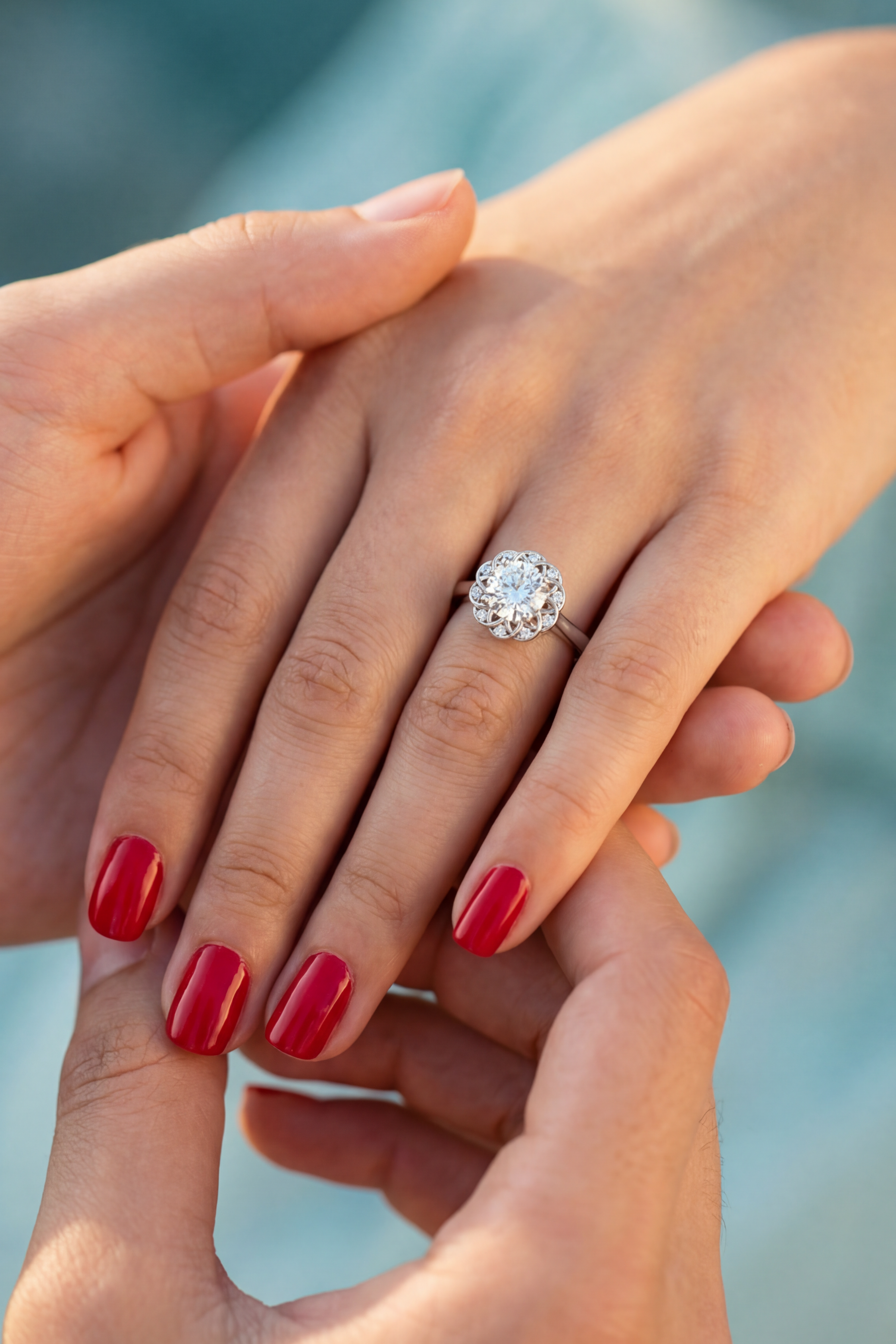 Vintage Lace Halo Ring
