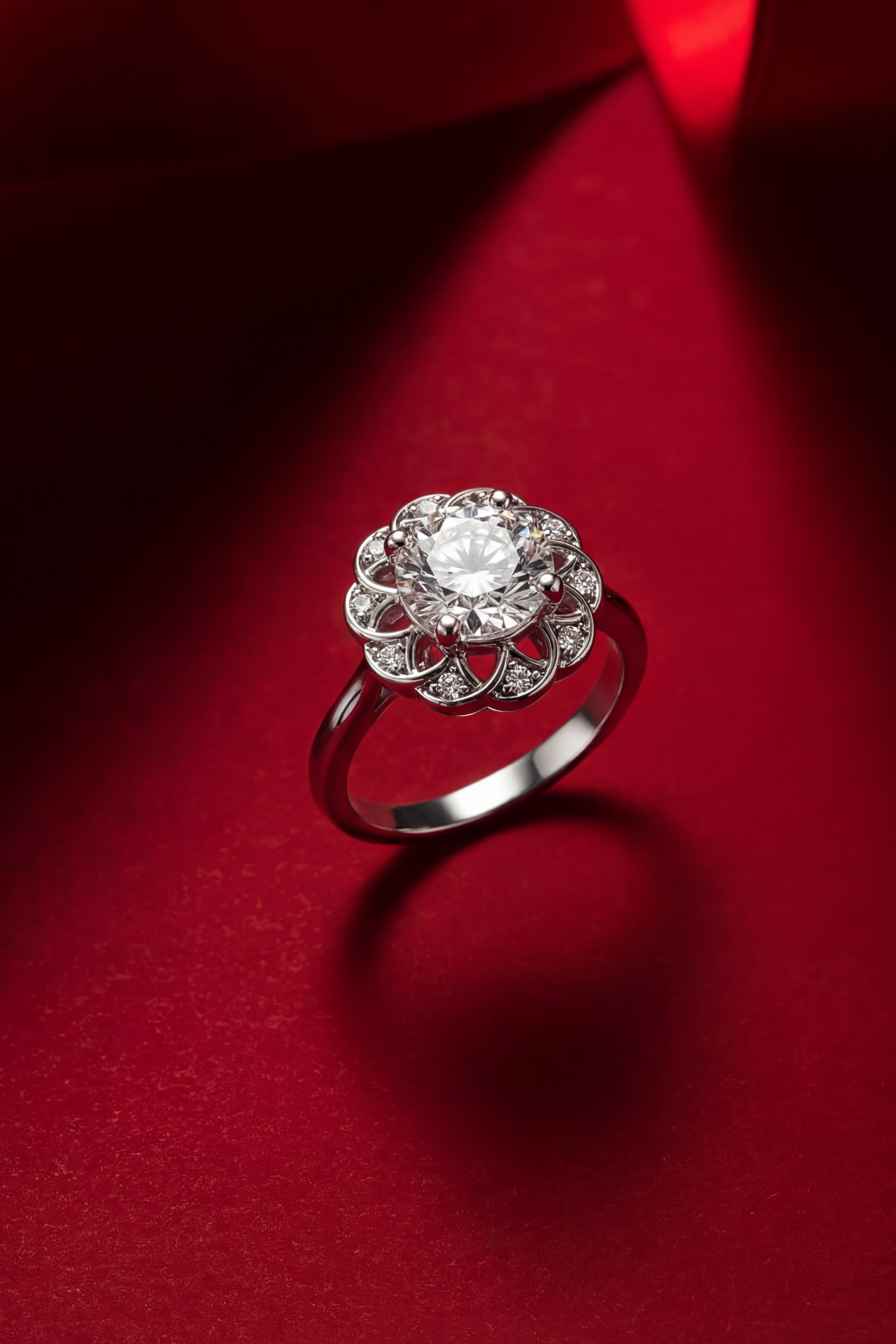 Vintage Lace Halo Ring