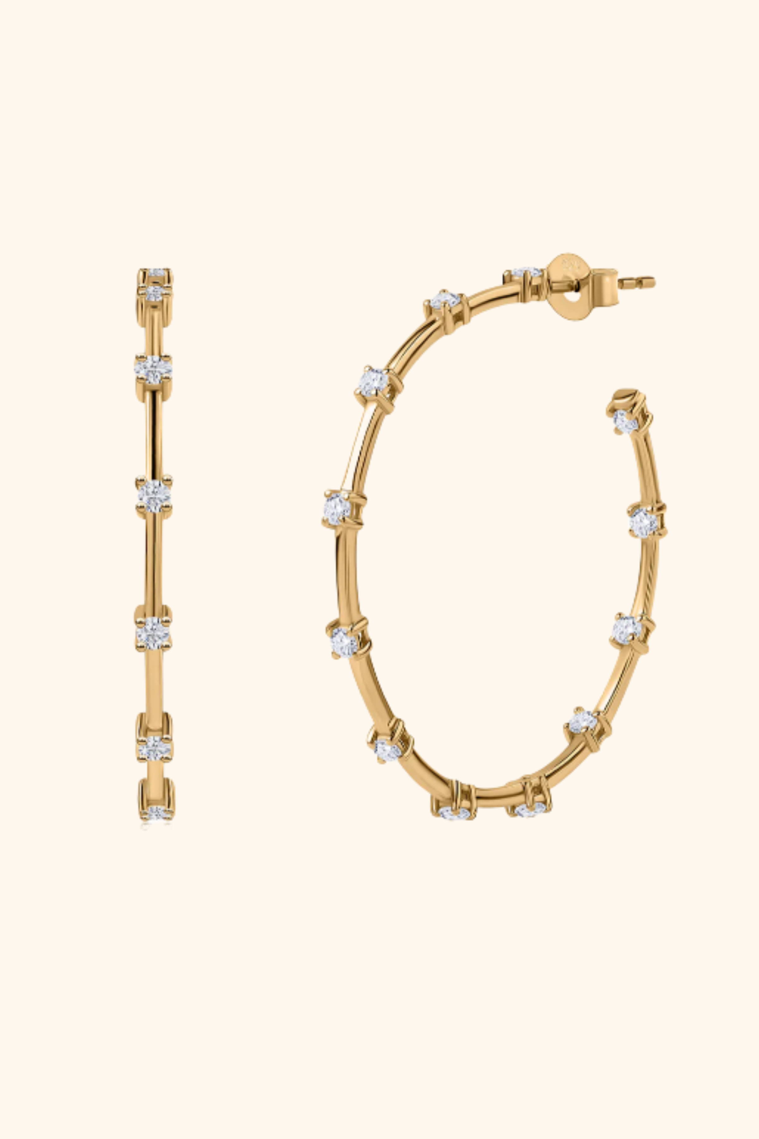 Dazzling Diamond Hoops