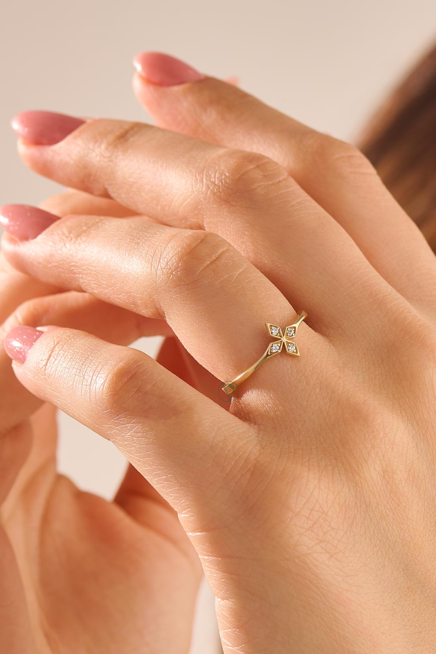 Cross Diamond Ring