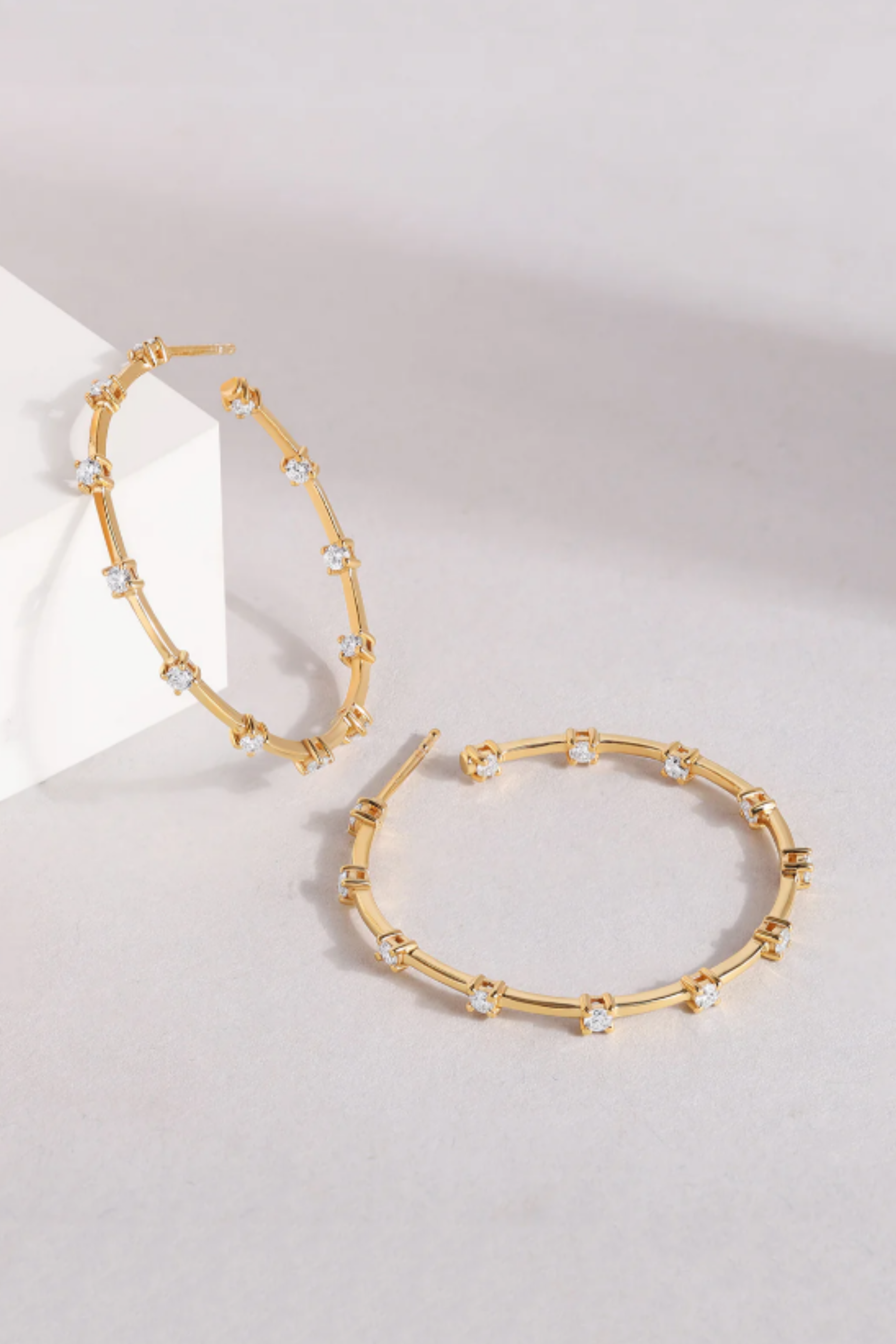Dazzling Diamond Hoops