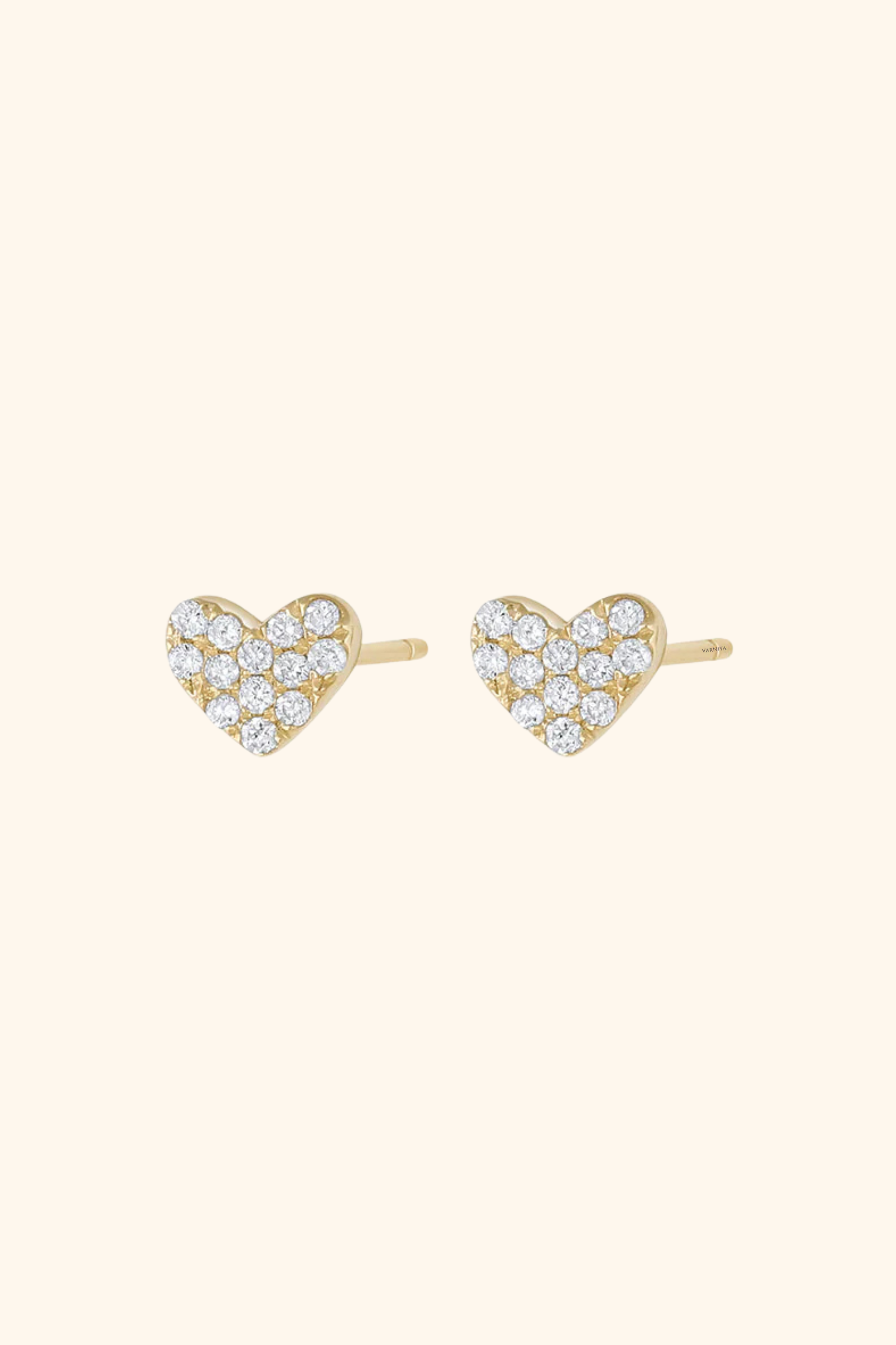 Pavé Heart Studs