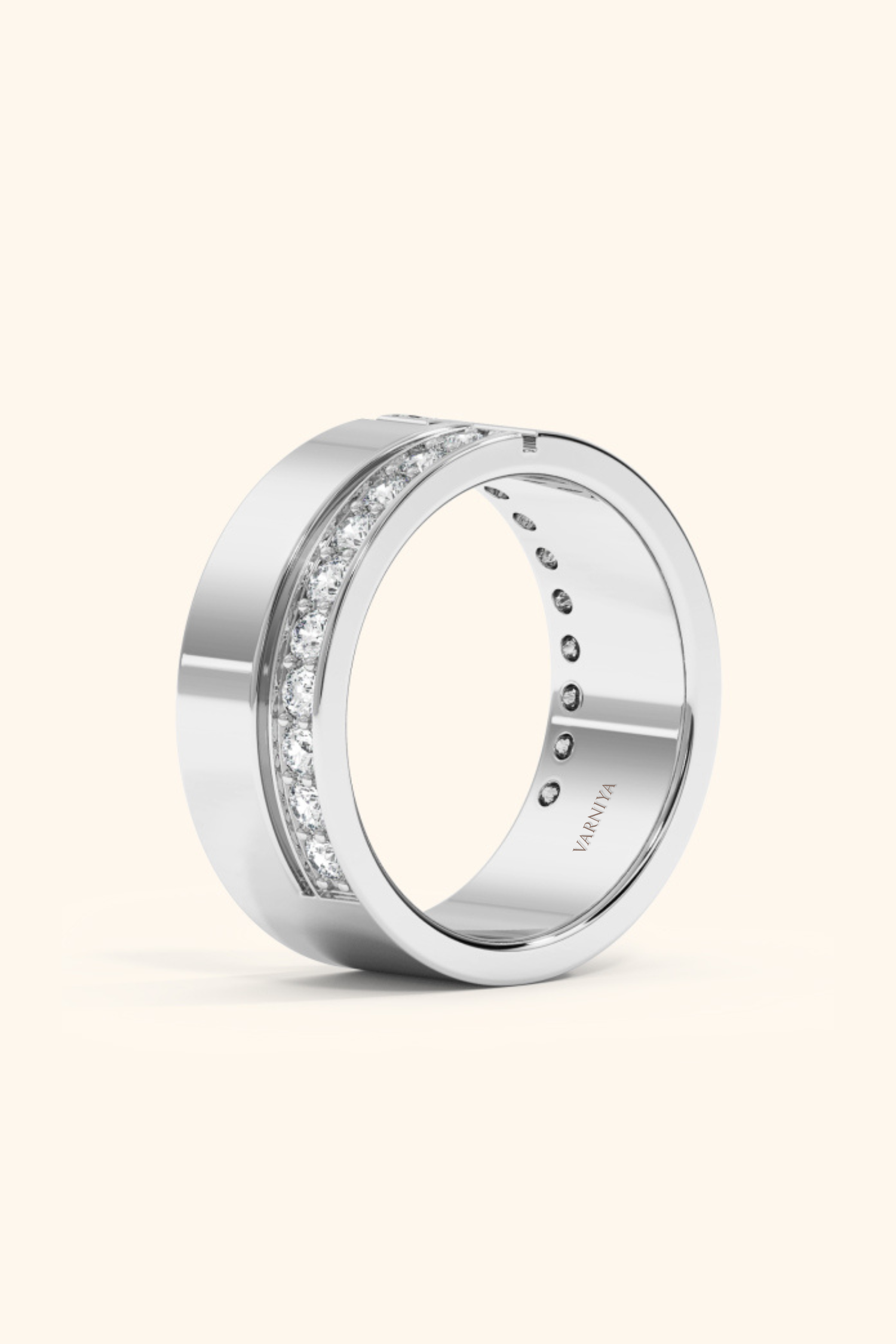 Elliott Band with Round Diamonds