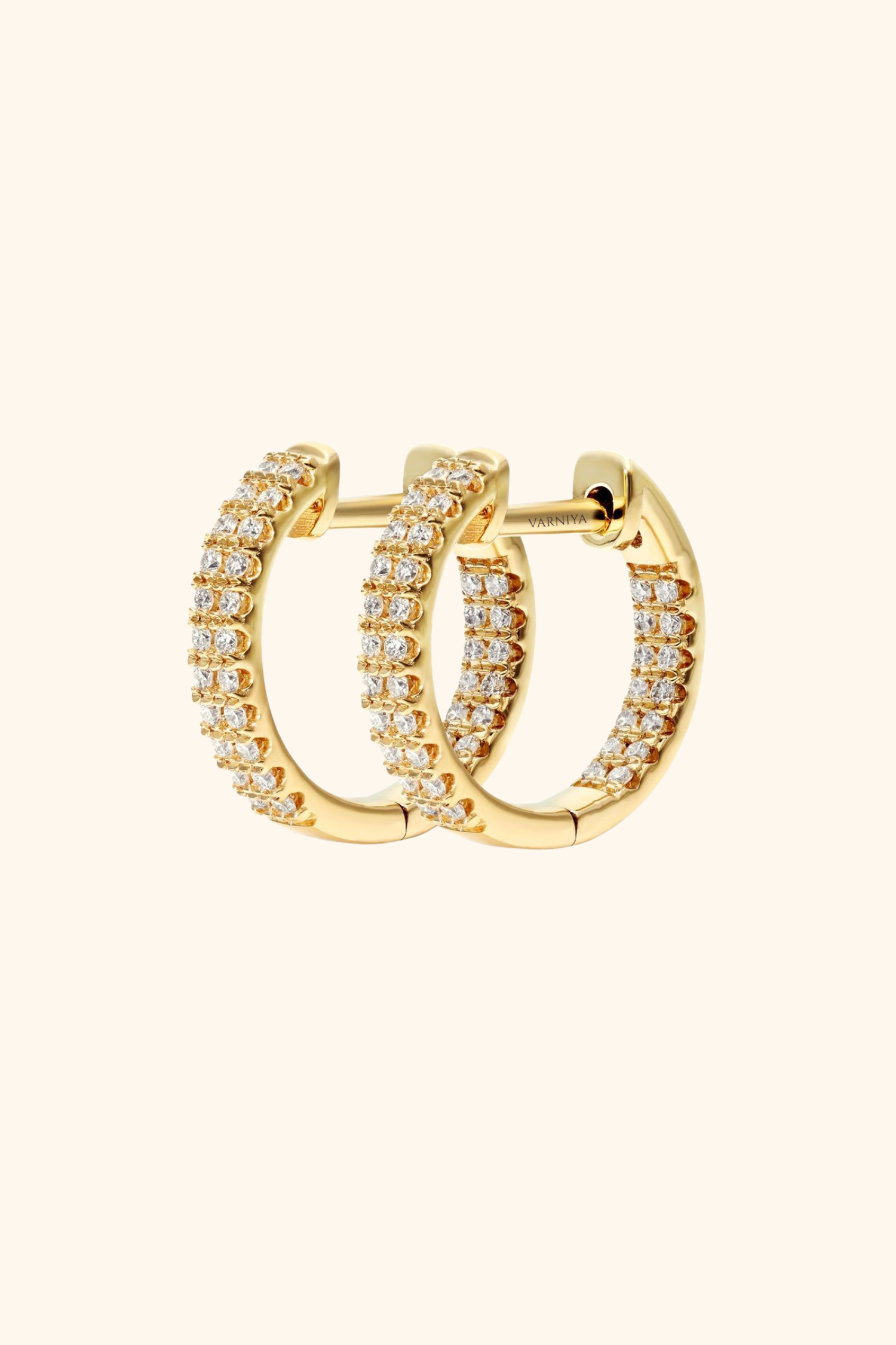 18K Gold Plated Solveig Diamond Earrings