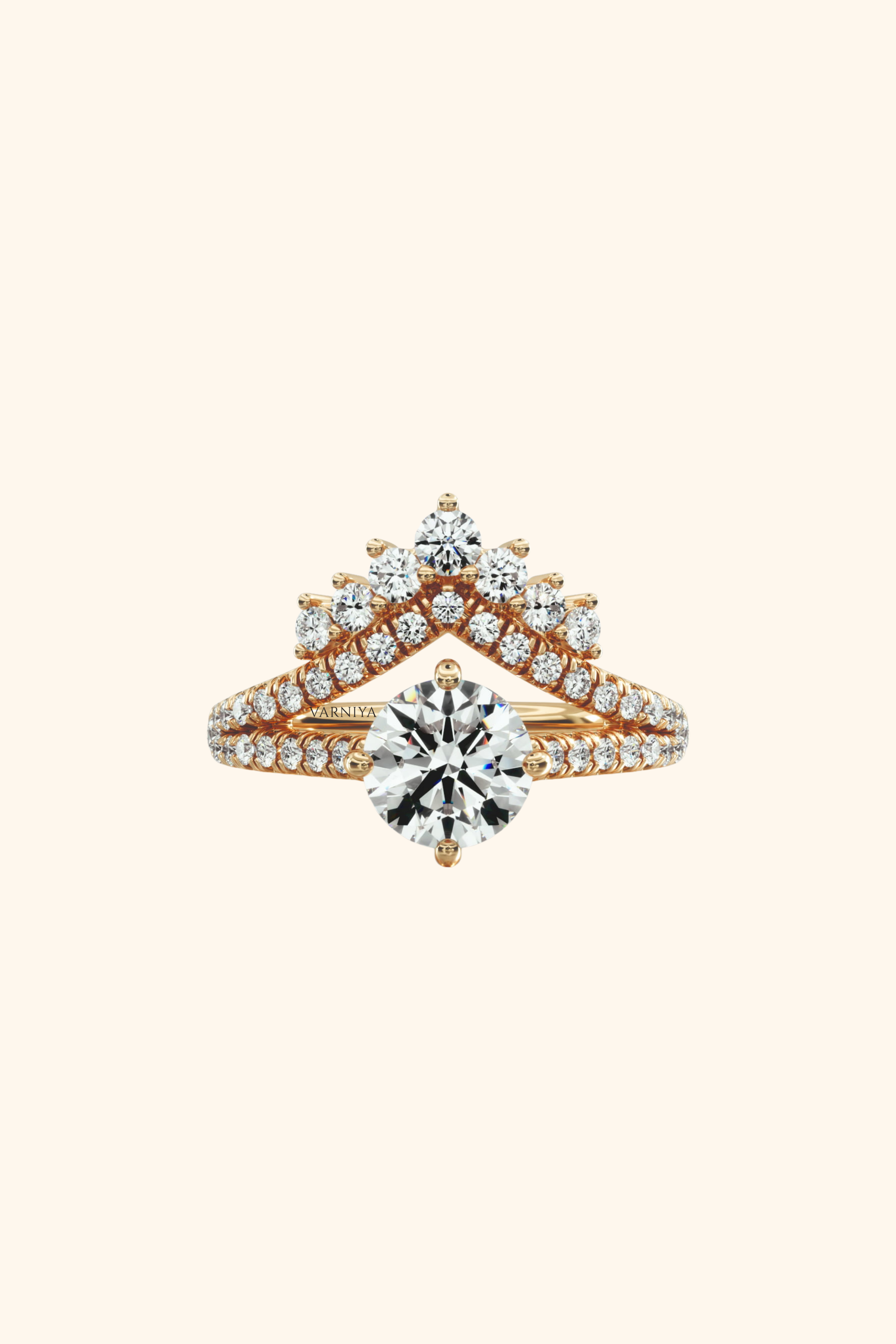 Tiara Grace Pavé Ring