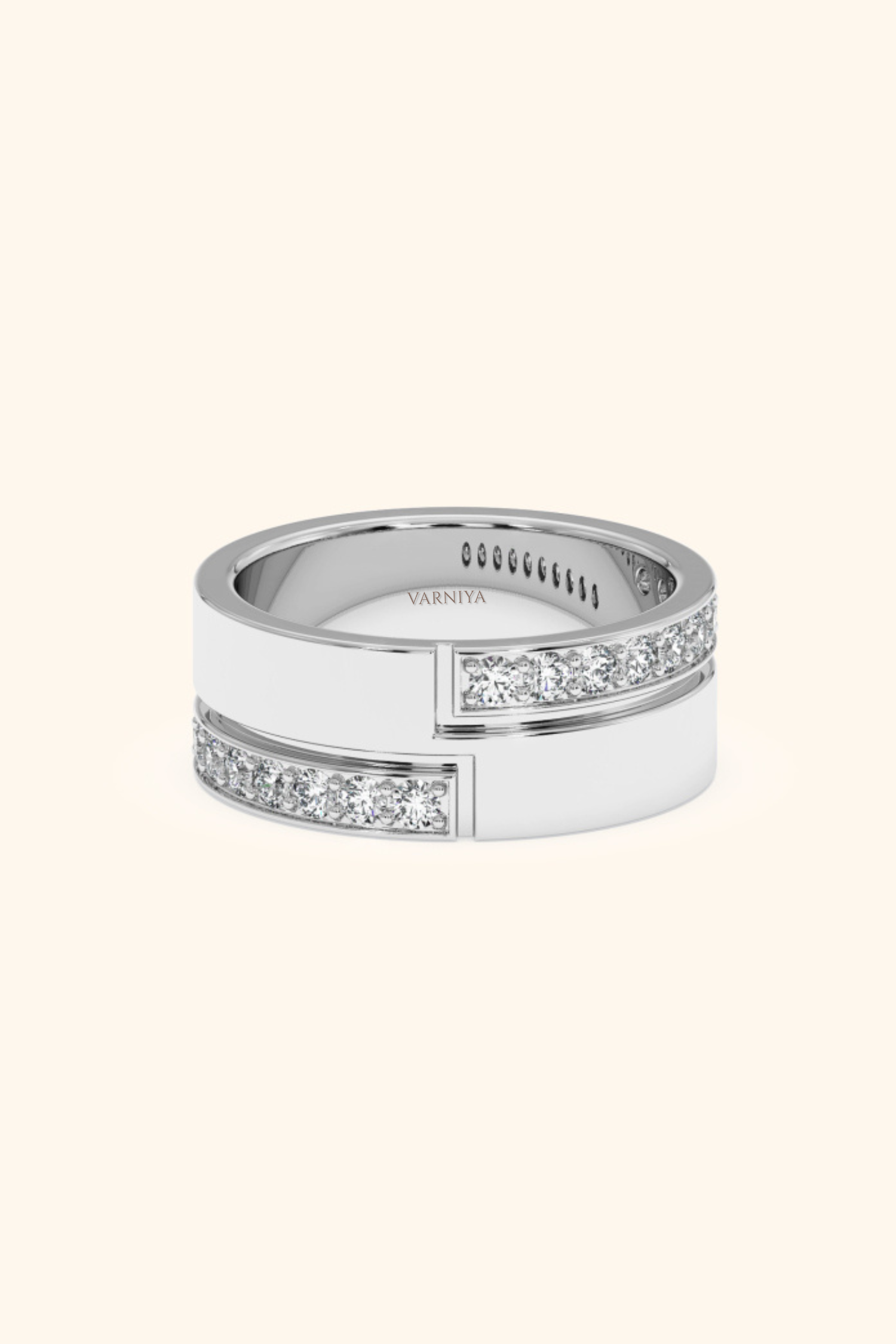 Elliott Band with Round Diamonds