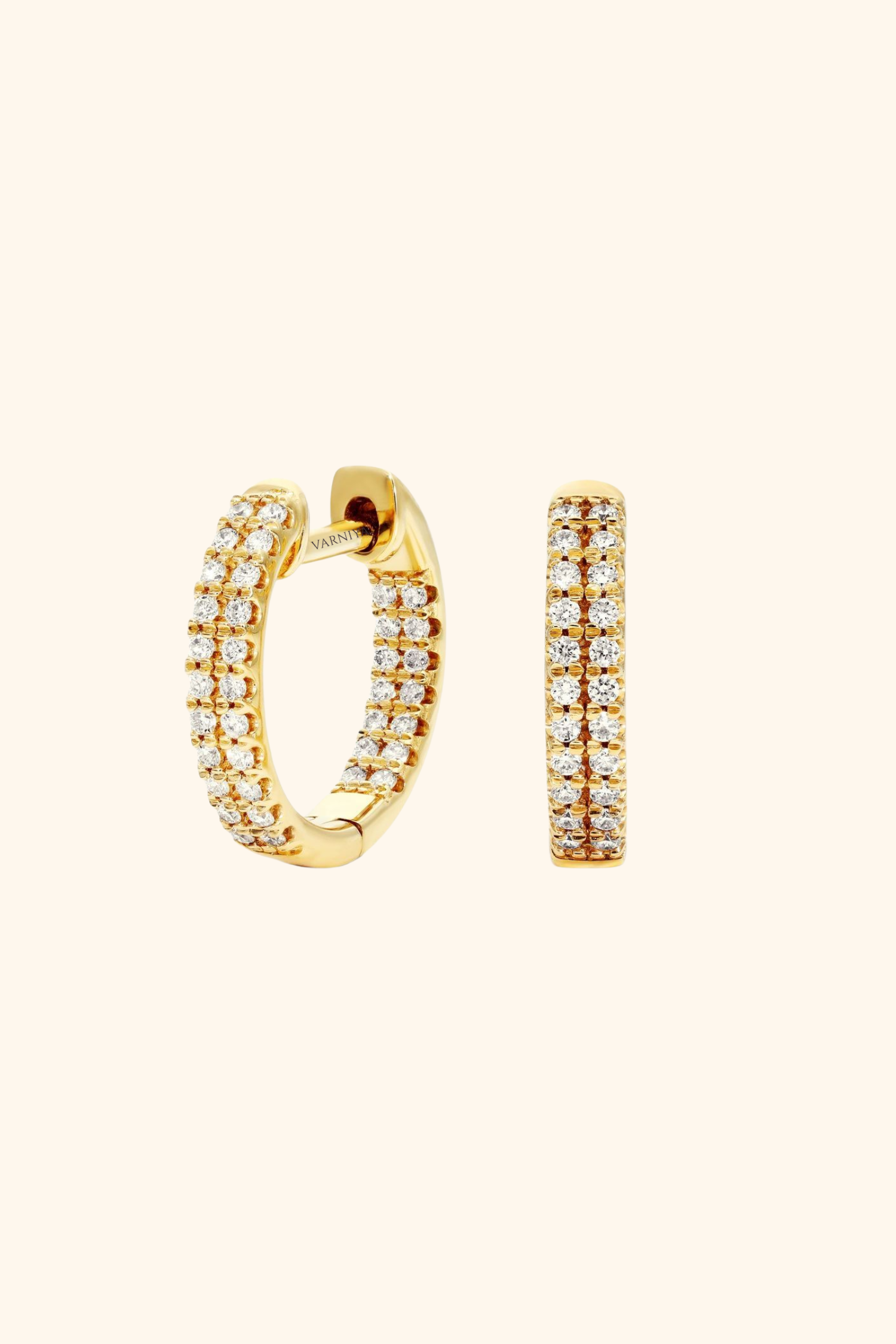 18K Gold Plated Solveig Diamond Earrings