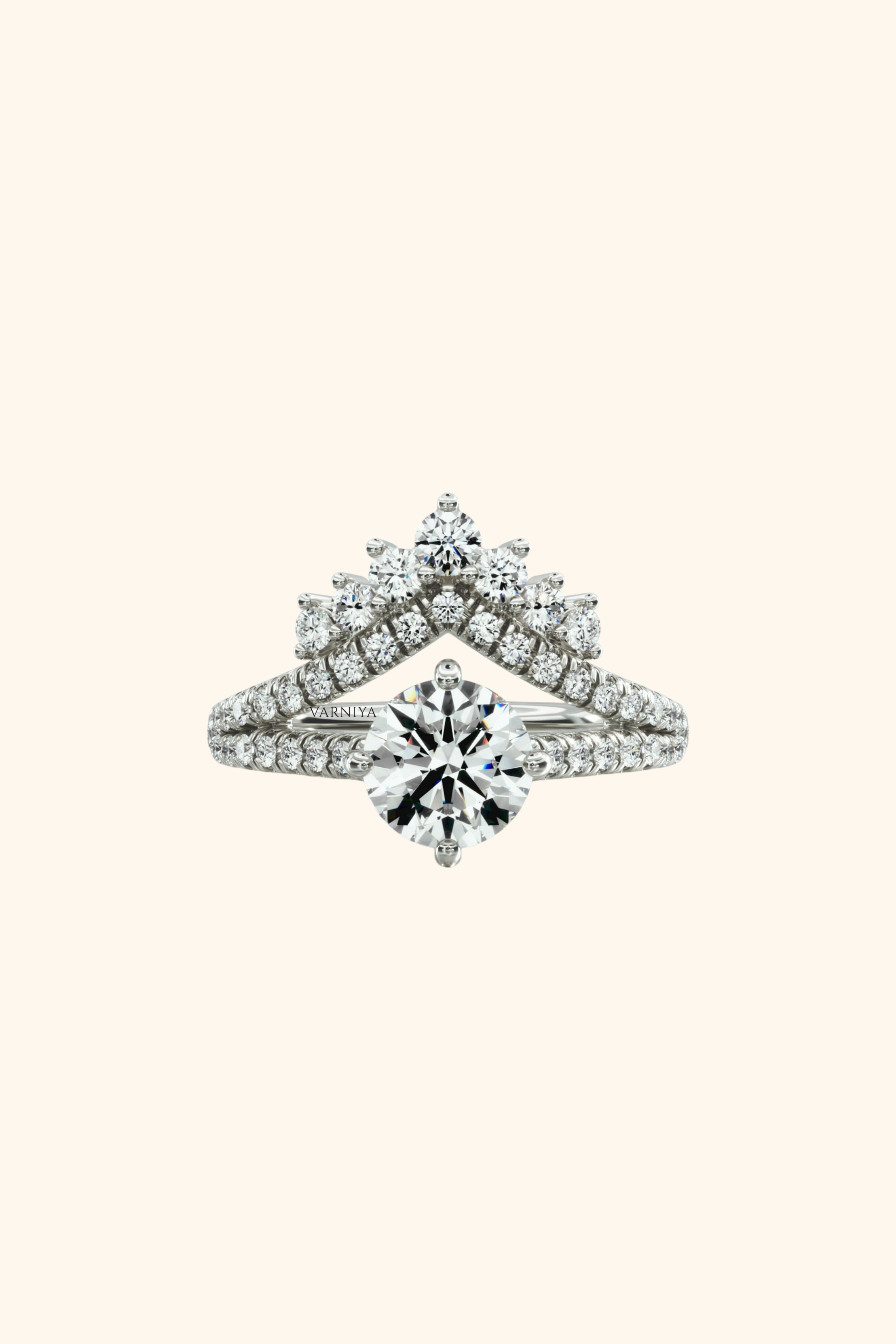 Tiara Grace Pavé Ring