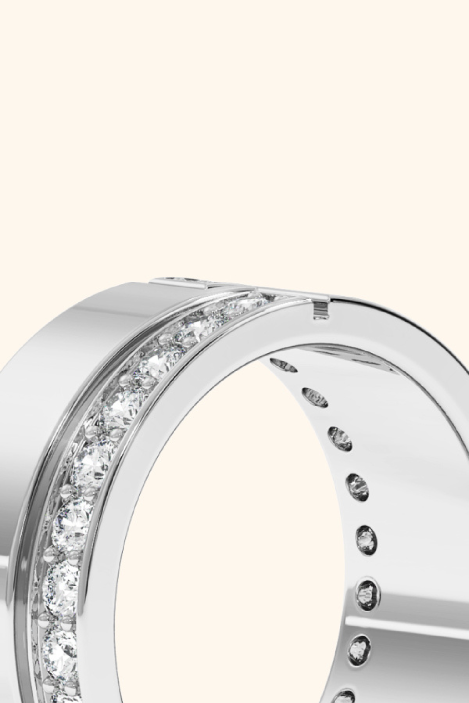 Elliott Band with Round Diamonds