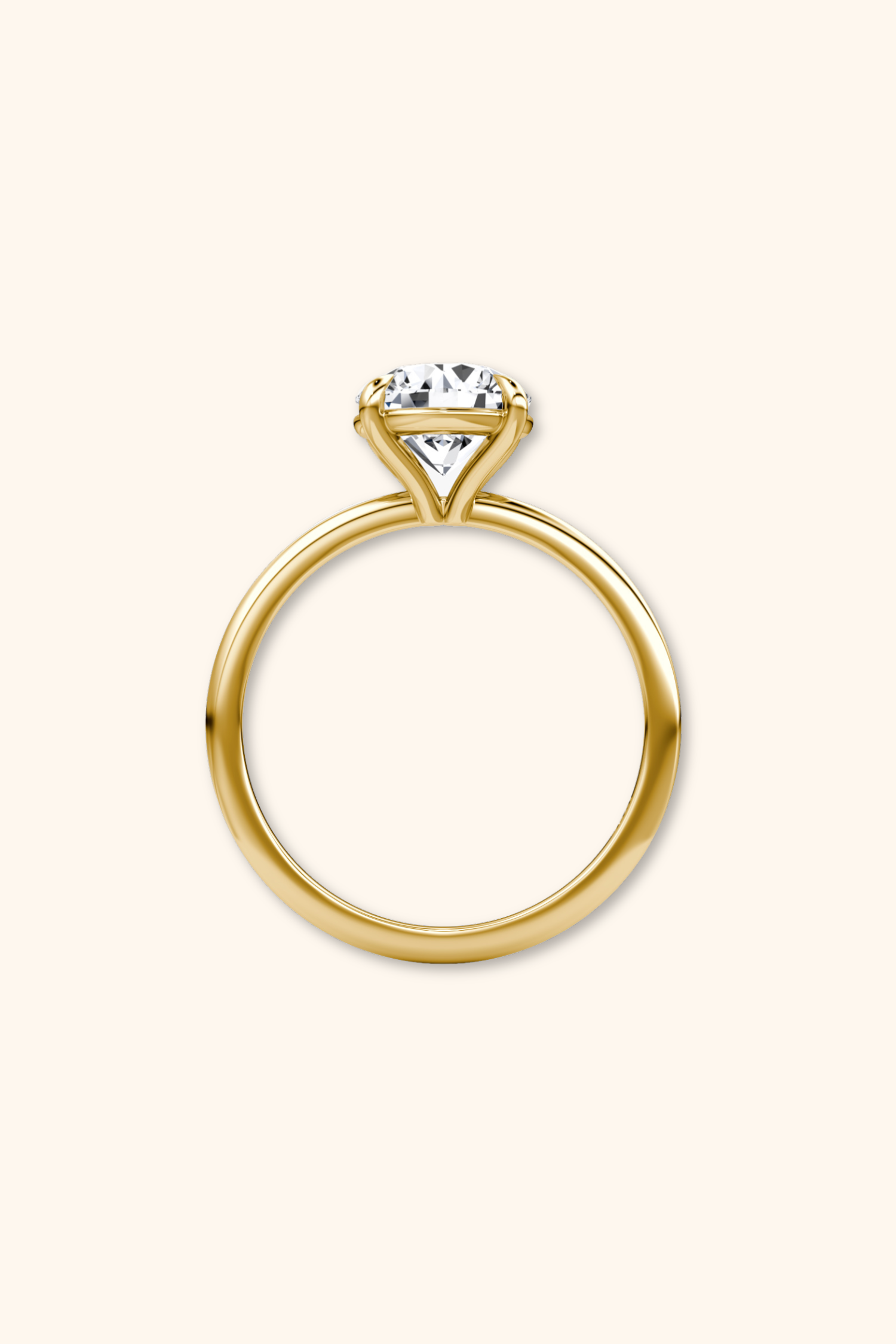 4 Prong Timeless Grace Ring with Round Solitaire