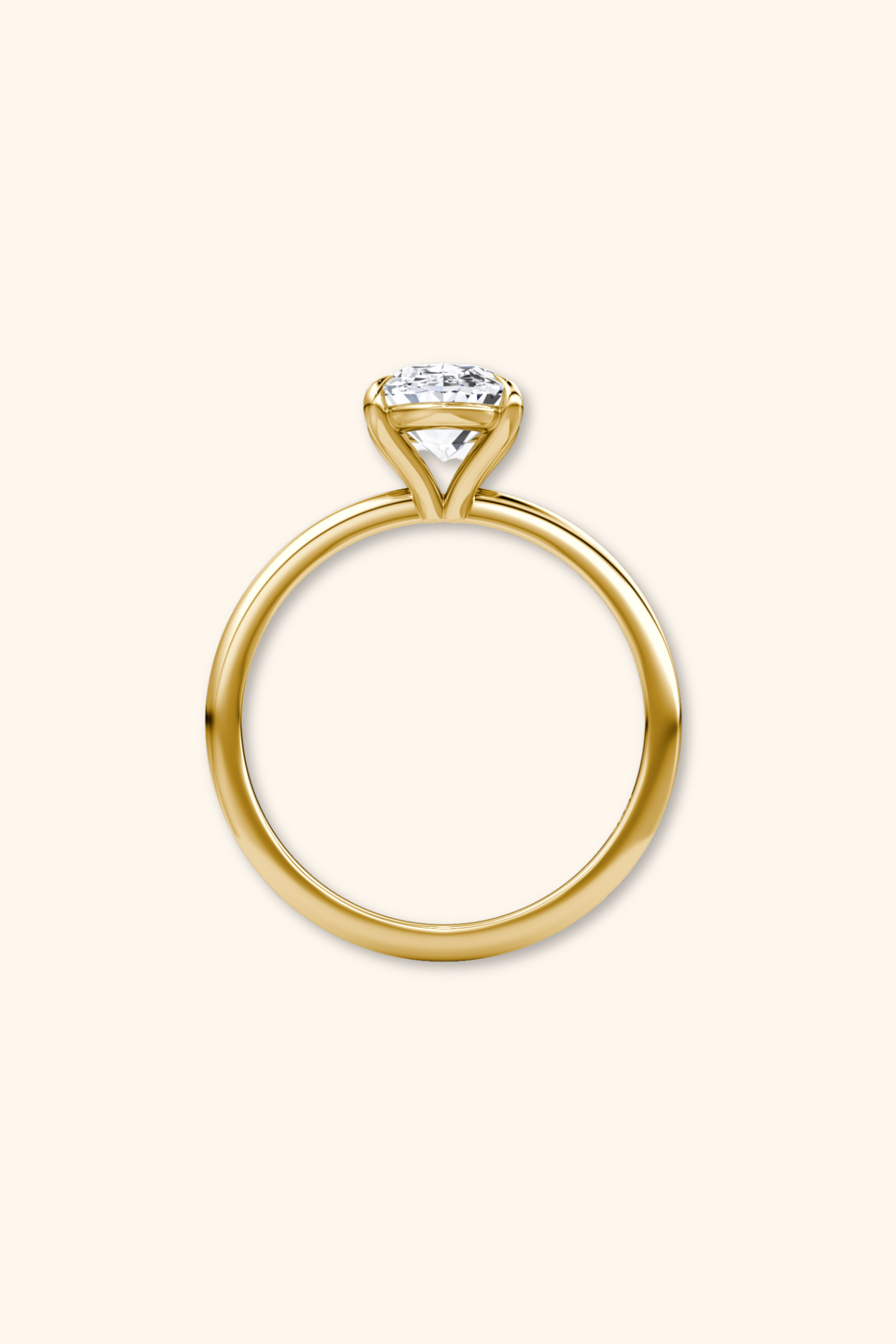 4 Prong Timeless Grace Ring with Oval Solitaire