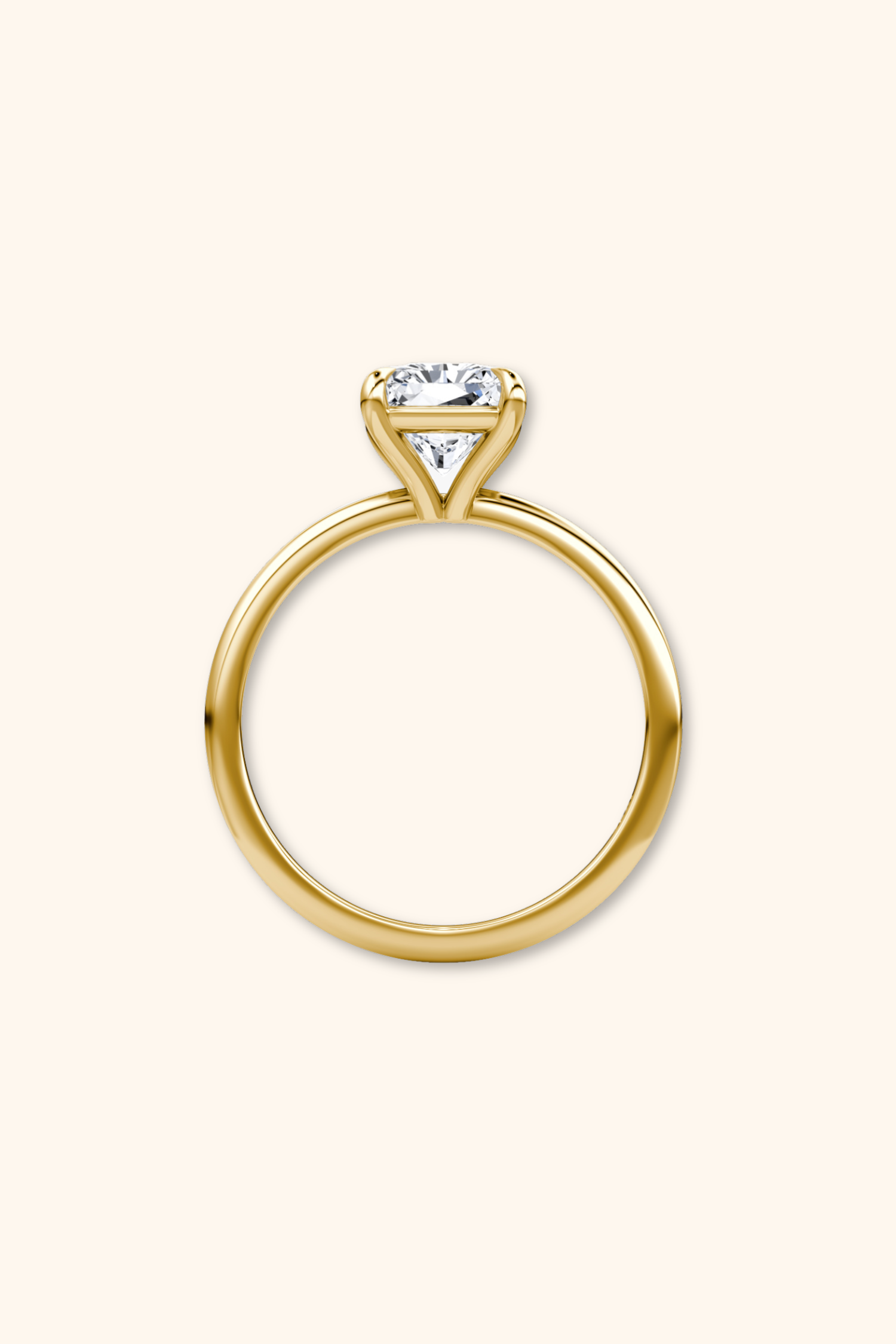 4 Prong Timeless Grace Ring with Radiant Solitaire