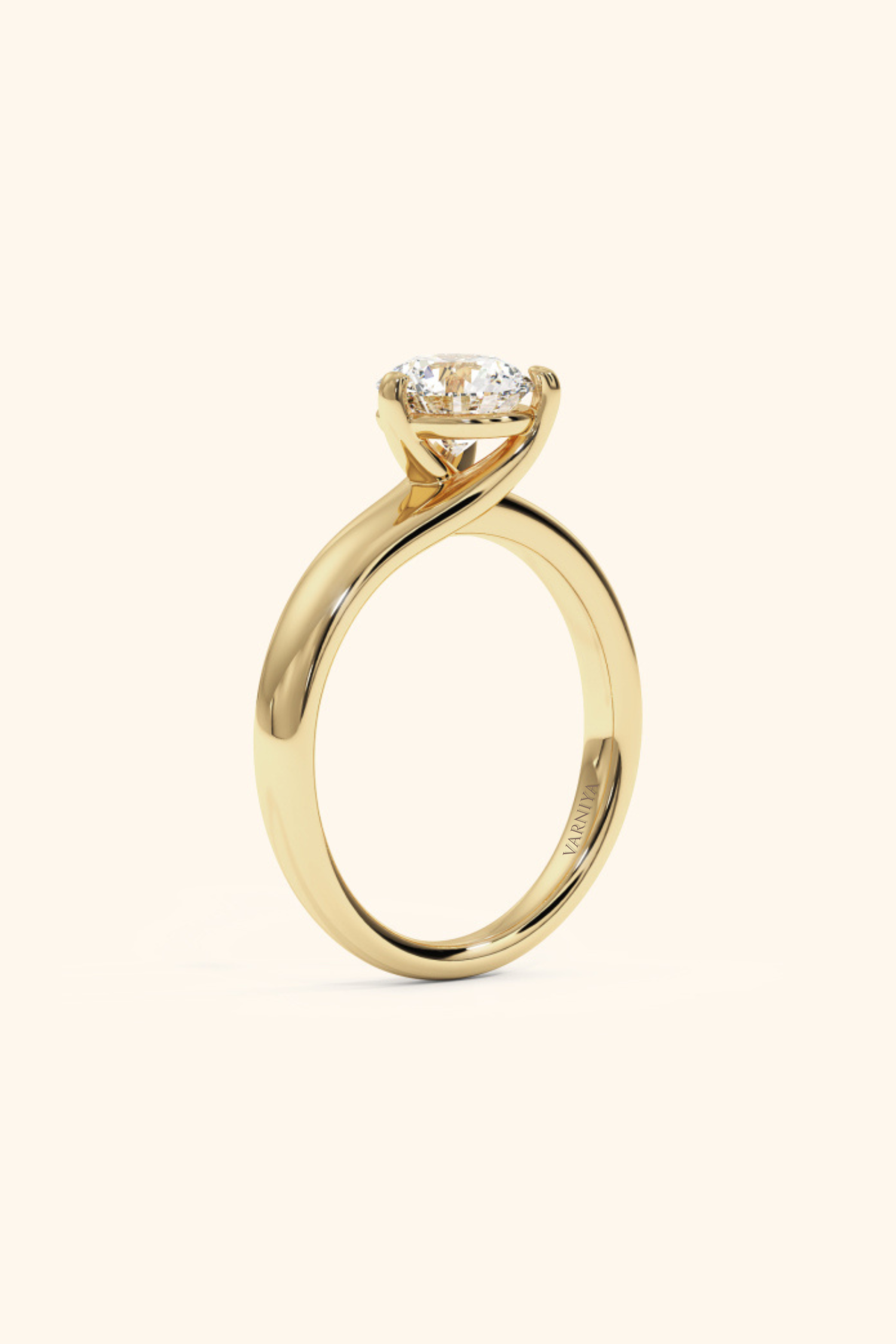 Agnes Classic Round Brilliant Solitaire Ring