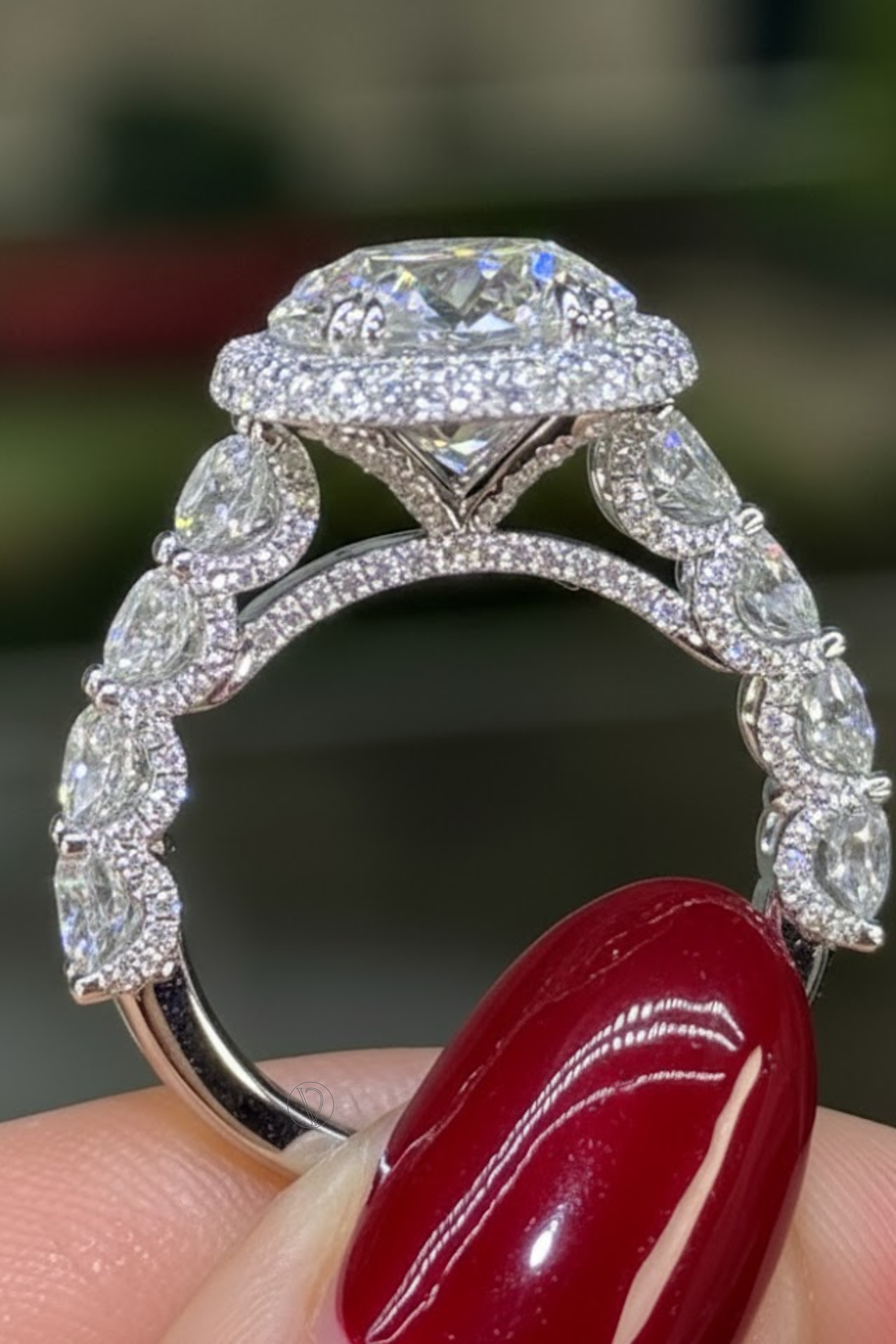 Carla Round Solitaire Half Eternity Ring