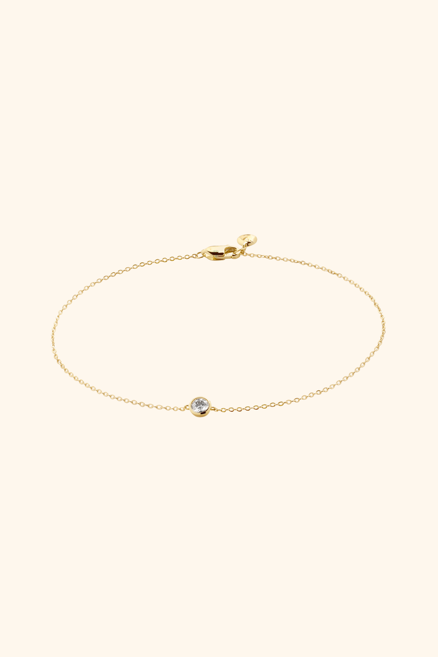 Bezel Set Round Solitaire Bracelet