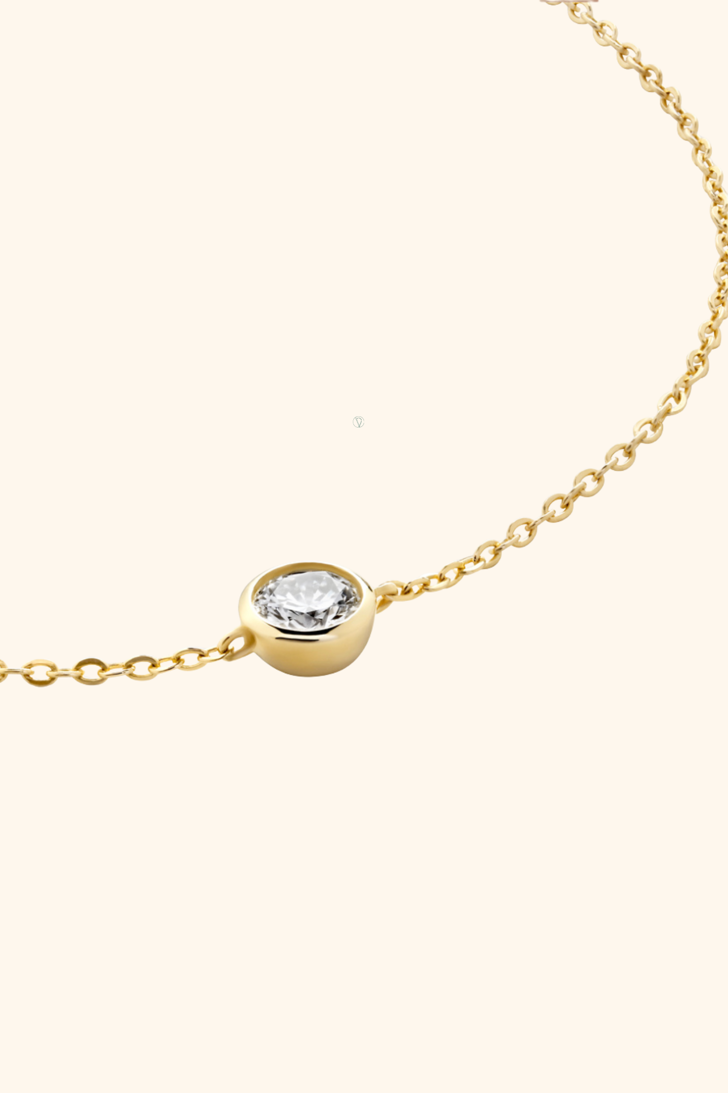 Bezel Set Round Solitaire Bracelet