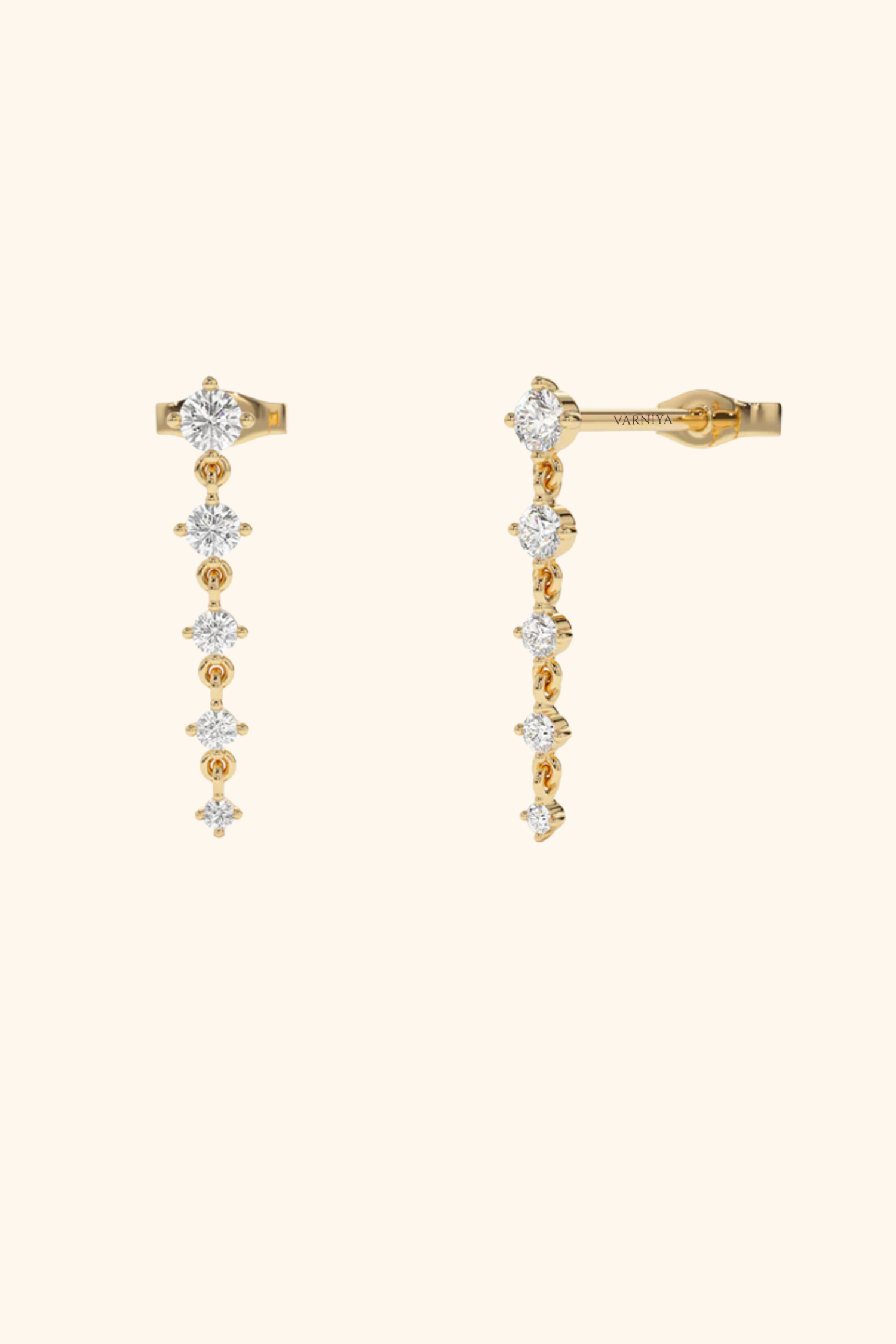 18KT Gold Plated Diamond Whispers Earrings