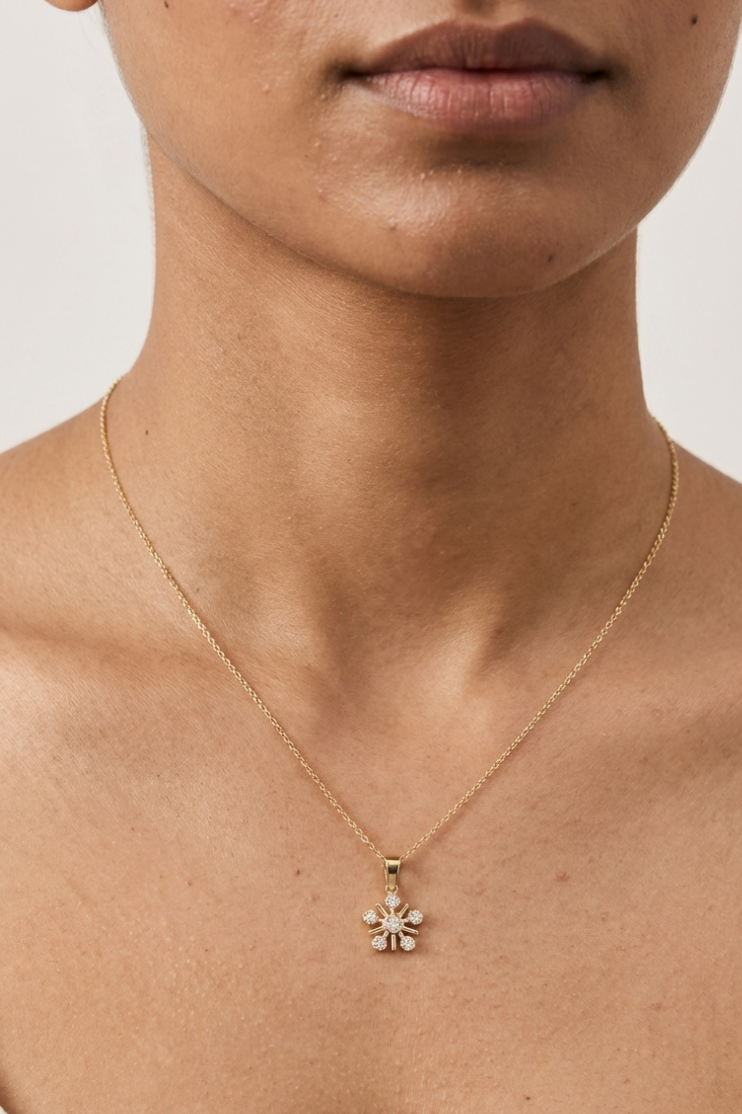 Floral Cluster Diamond Pendant