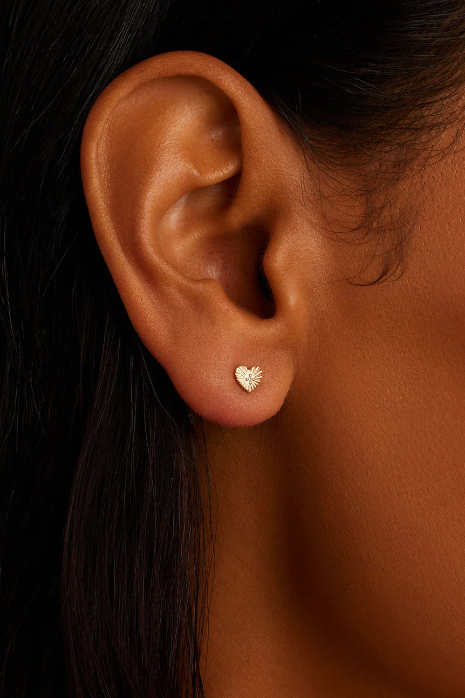Vintage Heart Studs