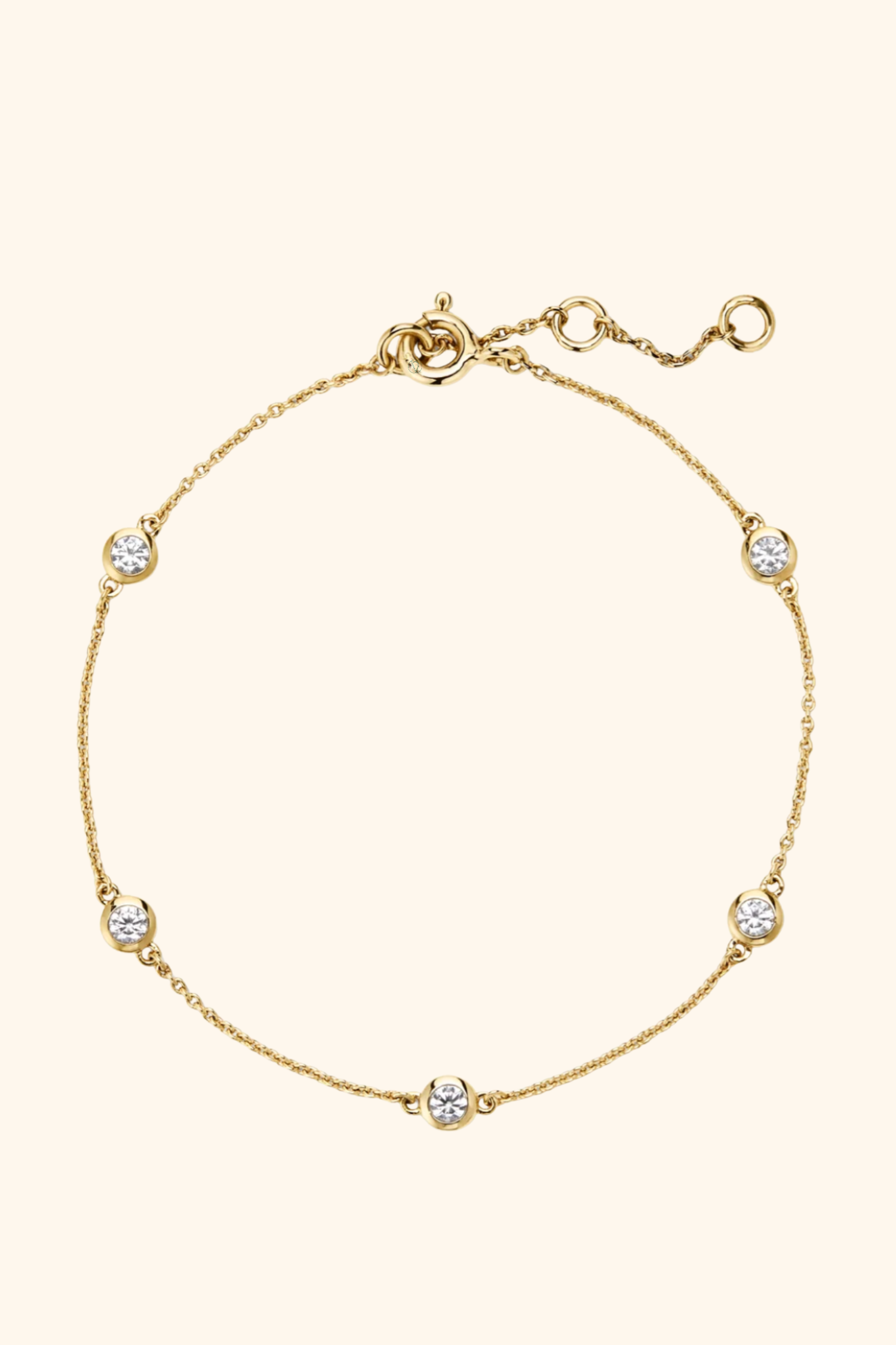 Diamond Bezel Station Bracelet