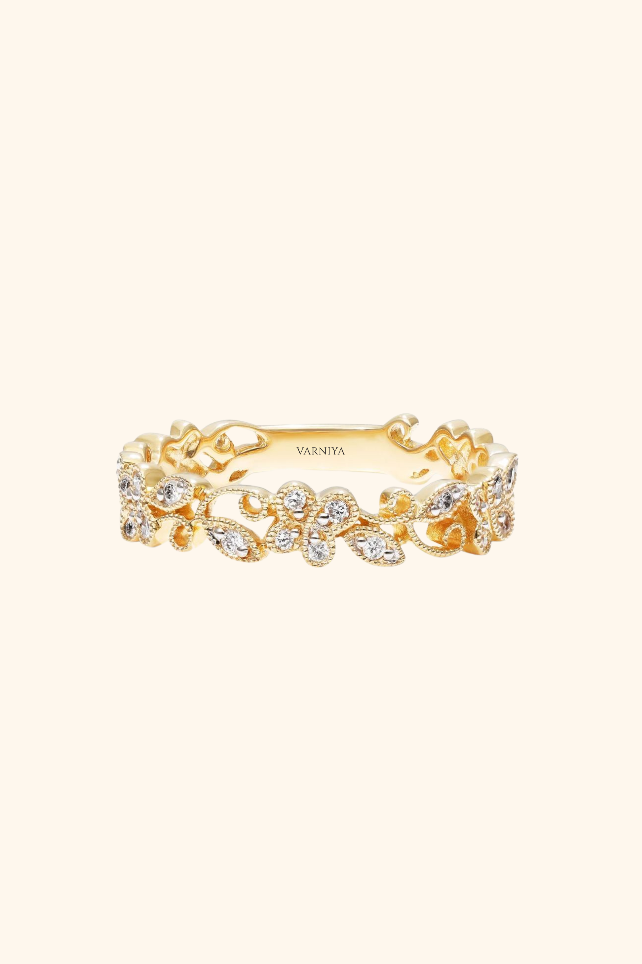 Floral Vine Wedding Band