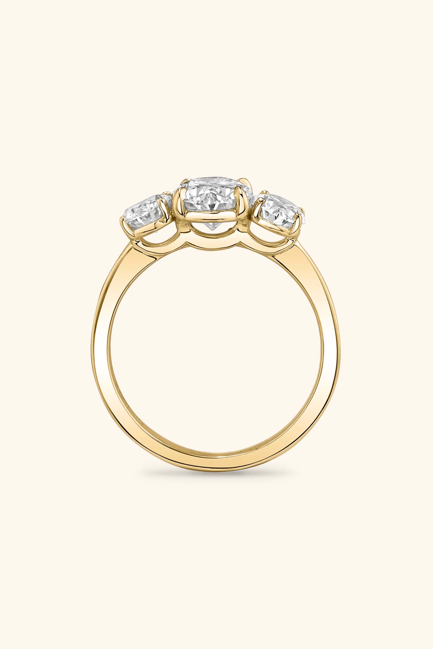 Trilogy Grace Oval with 1/2 Ct Oval Side Stones