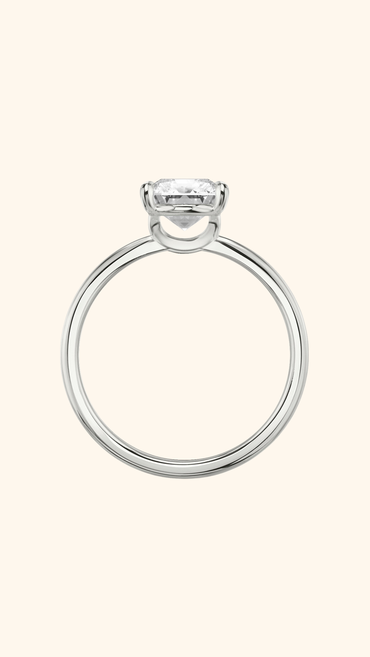 4 Prong Classic Grace Radiant Solitaire Ring