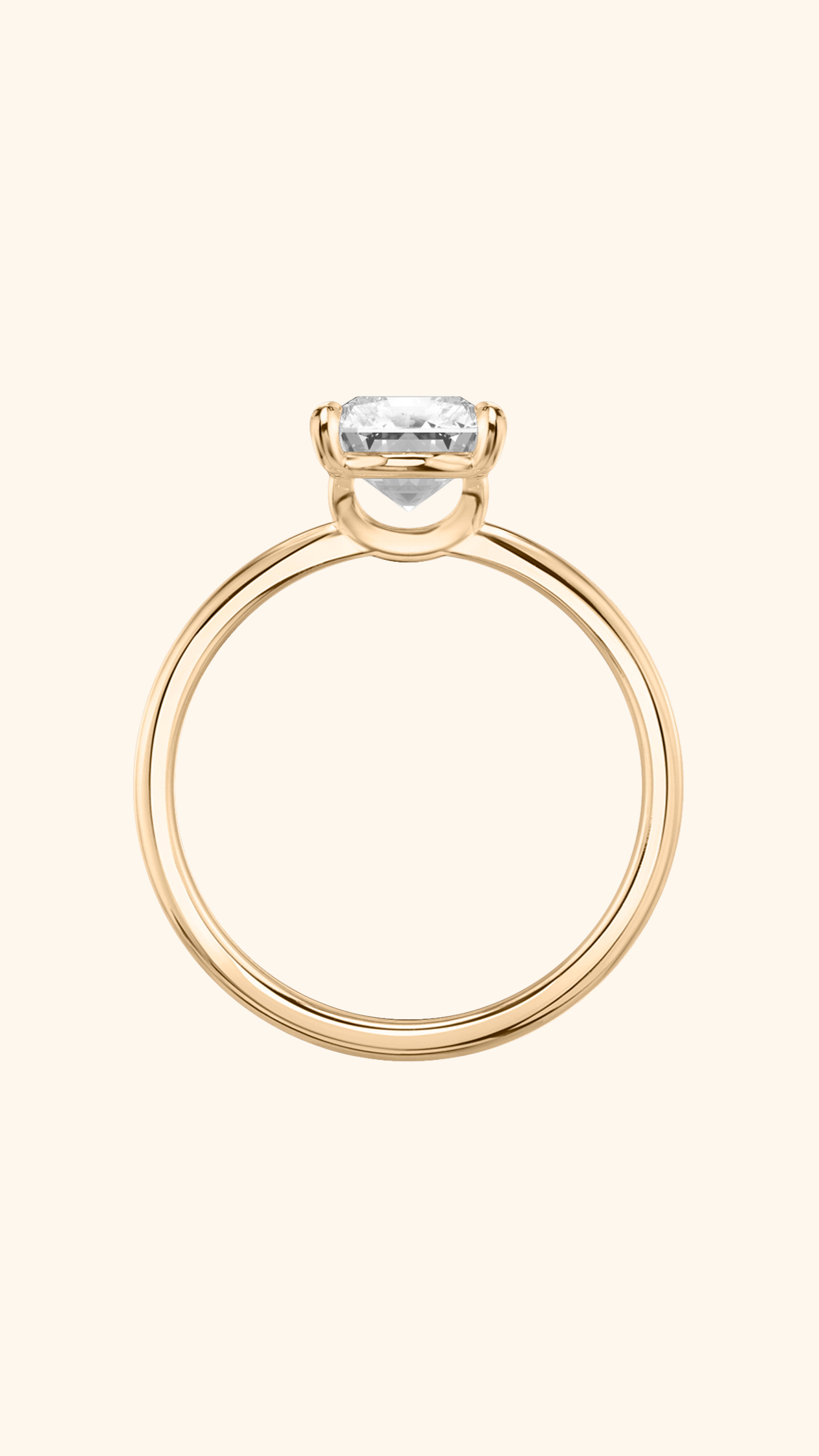 4 Prong Classic Grace Radiant Solitaire Ring