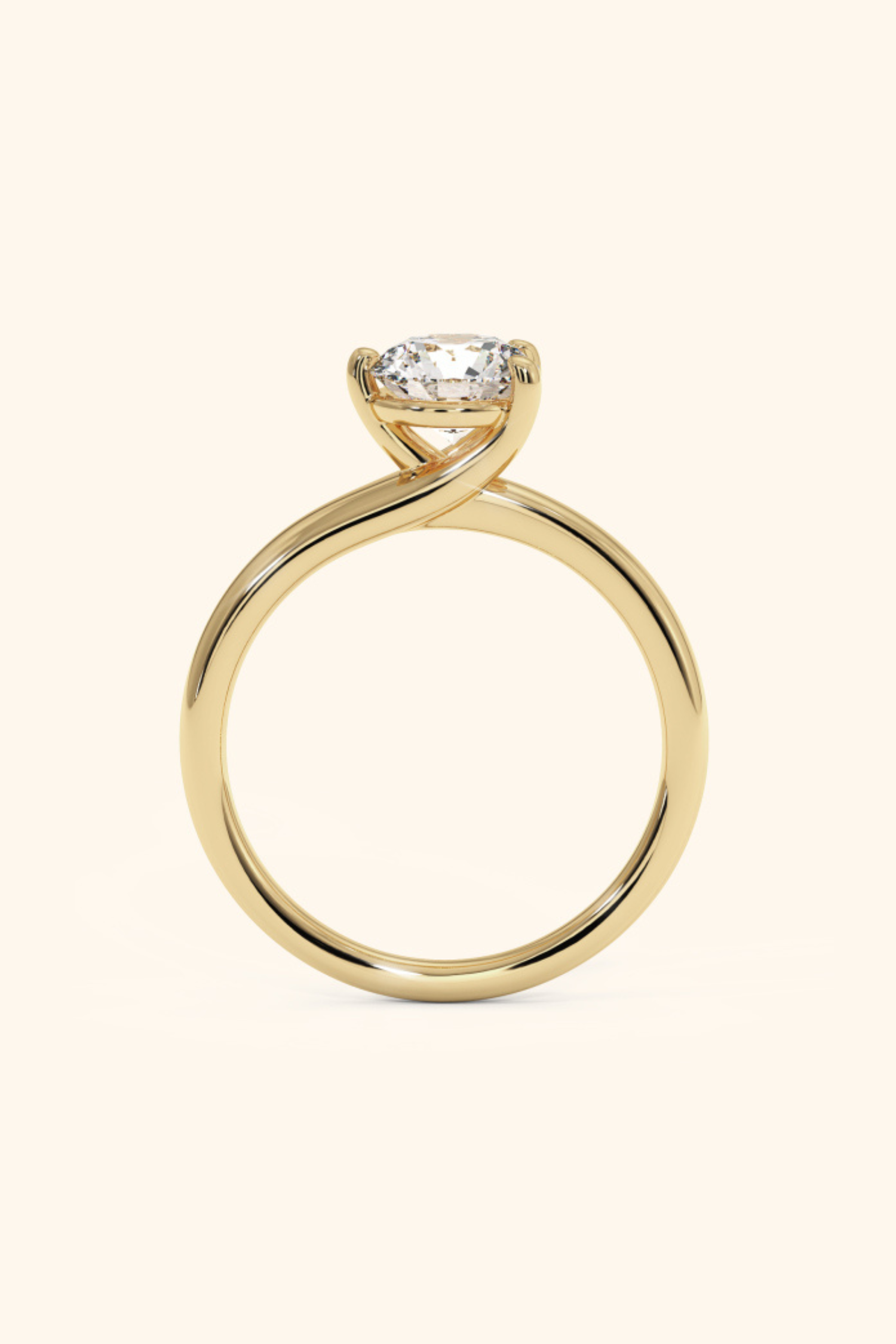 Agnes Classic Round Brilliant Solitaire Ring