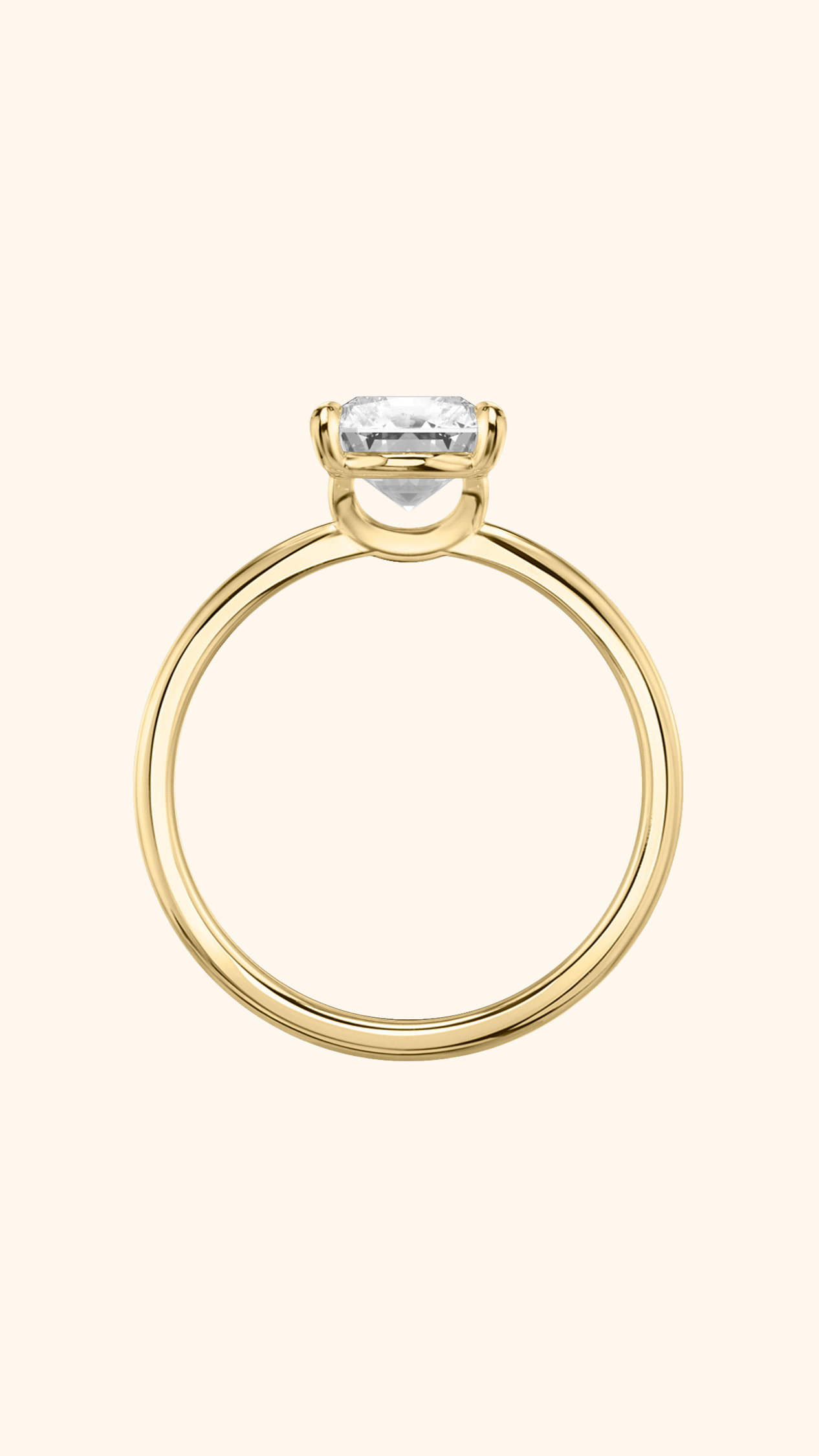 4 Prong Classic Grace Radiant Solitaire Ring