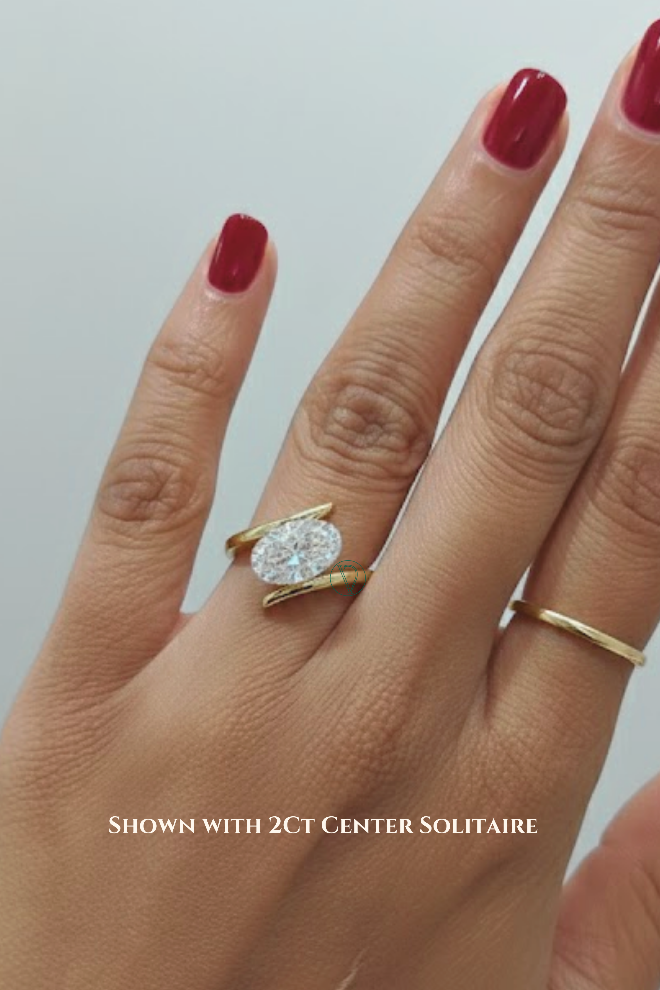 Alegria Twisted Band with Oval Solitaire