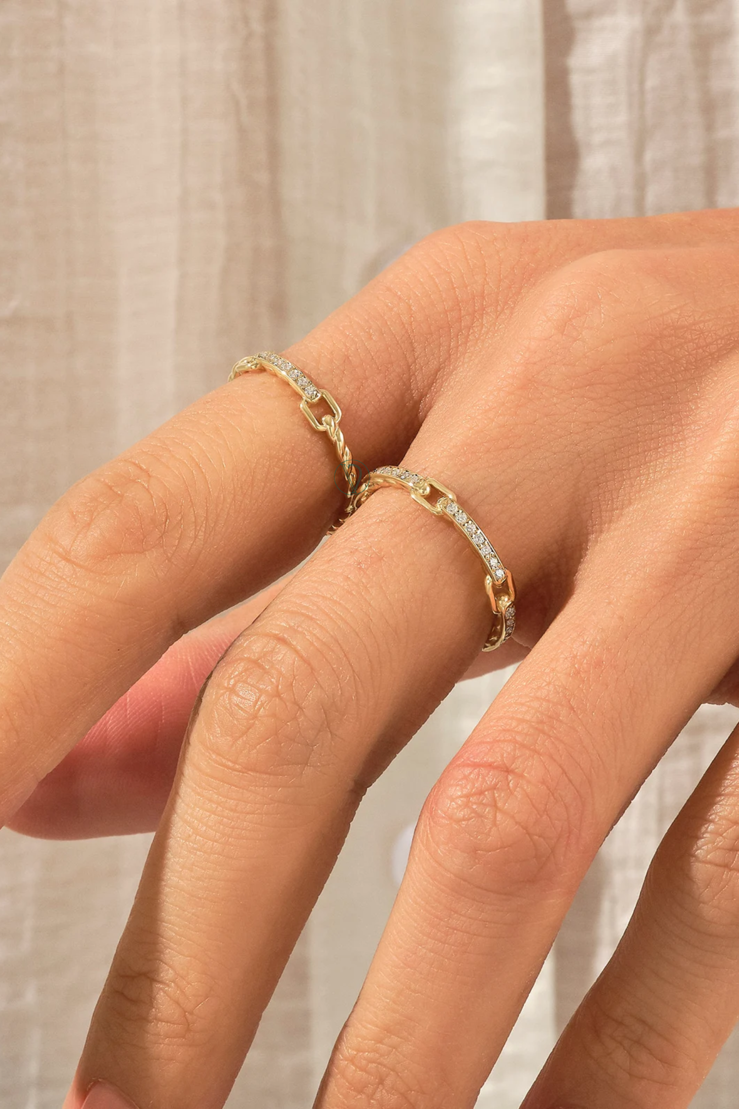 Twist Rope Chain Ring