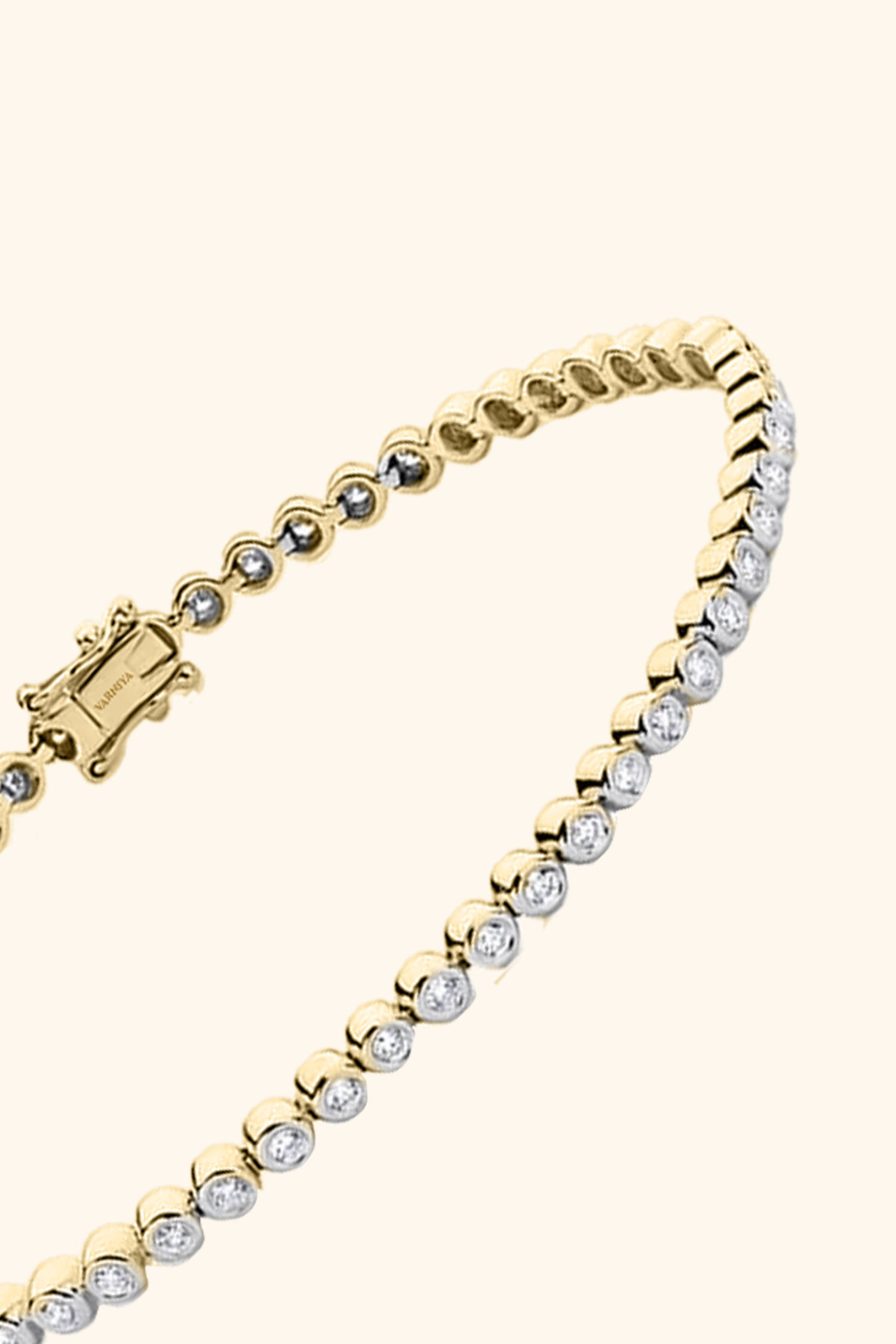 Bezel-Set Diamond Tennis Bracelet