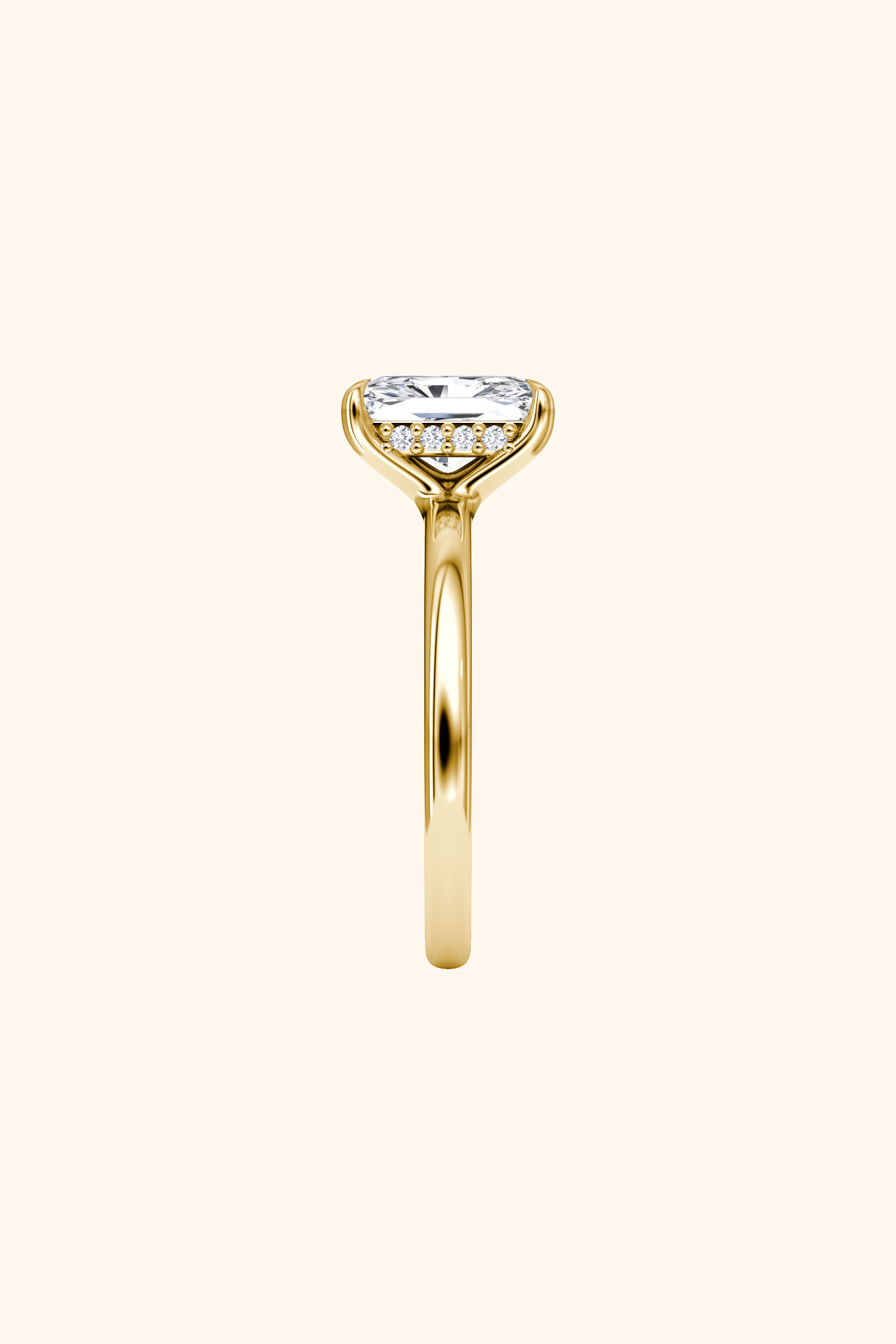 Bella Luna Halo Radiant Solitaire Ring