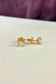 0.74Ct Tulip Stud Earrings with Princess Solitaire