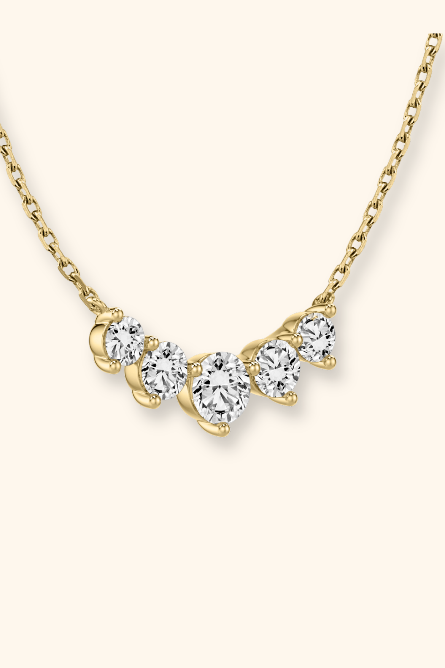 Stella Arc Pendant with Round Brilliant Diamonds