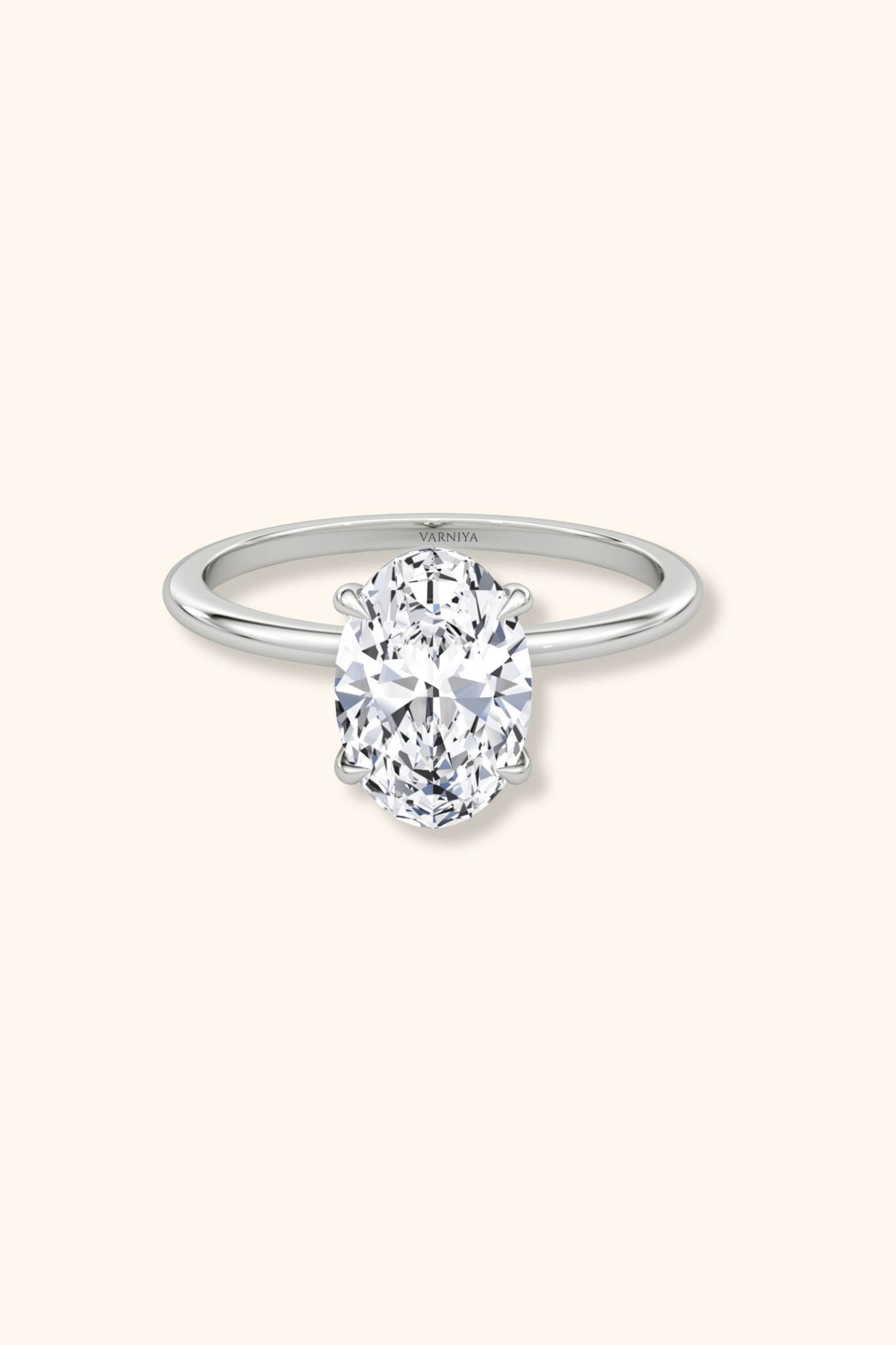 4 Prong Timeless Grace Ring with Oval Solitaire