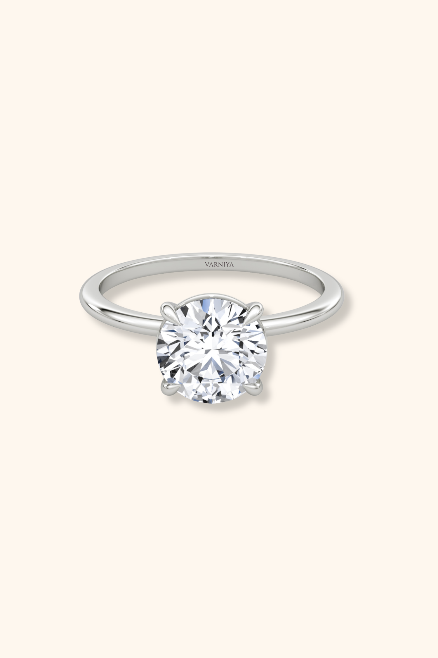 4 Prong Timeless Grace Ring with Round Solitaire