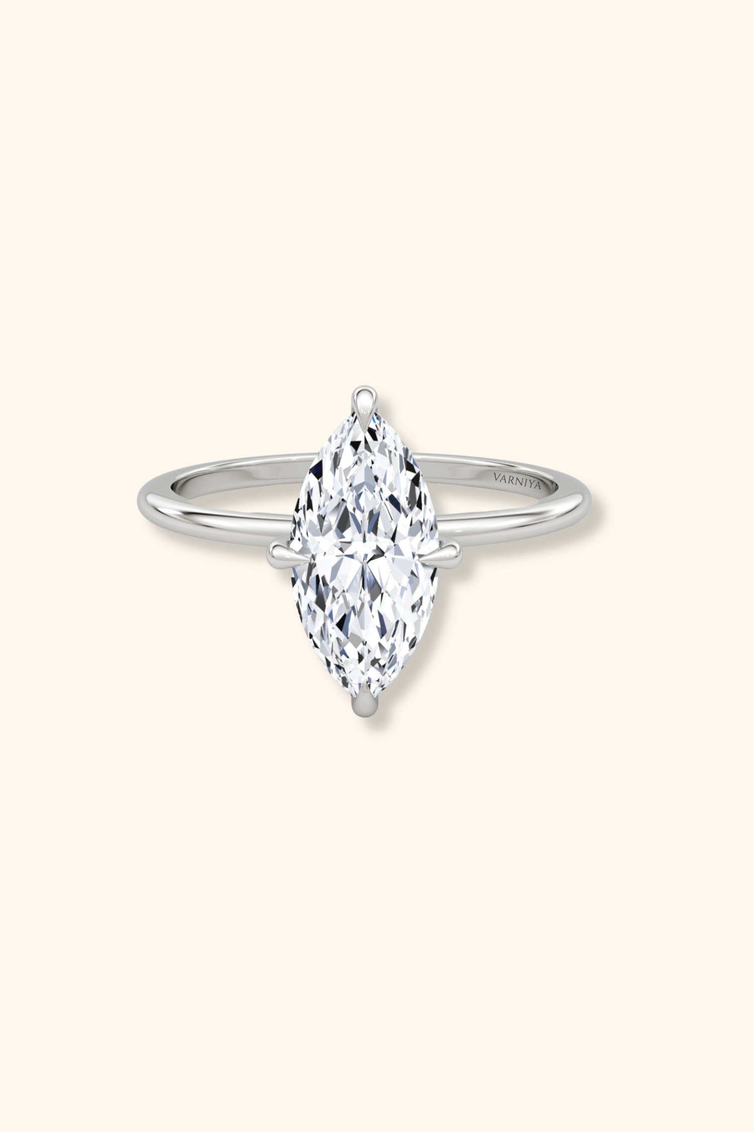 4 Prong Timeless Grace Ring with Marquise Solitaire