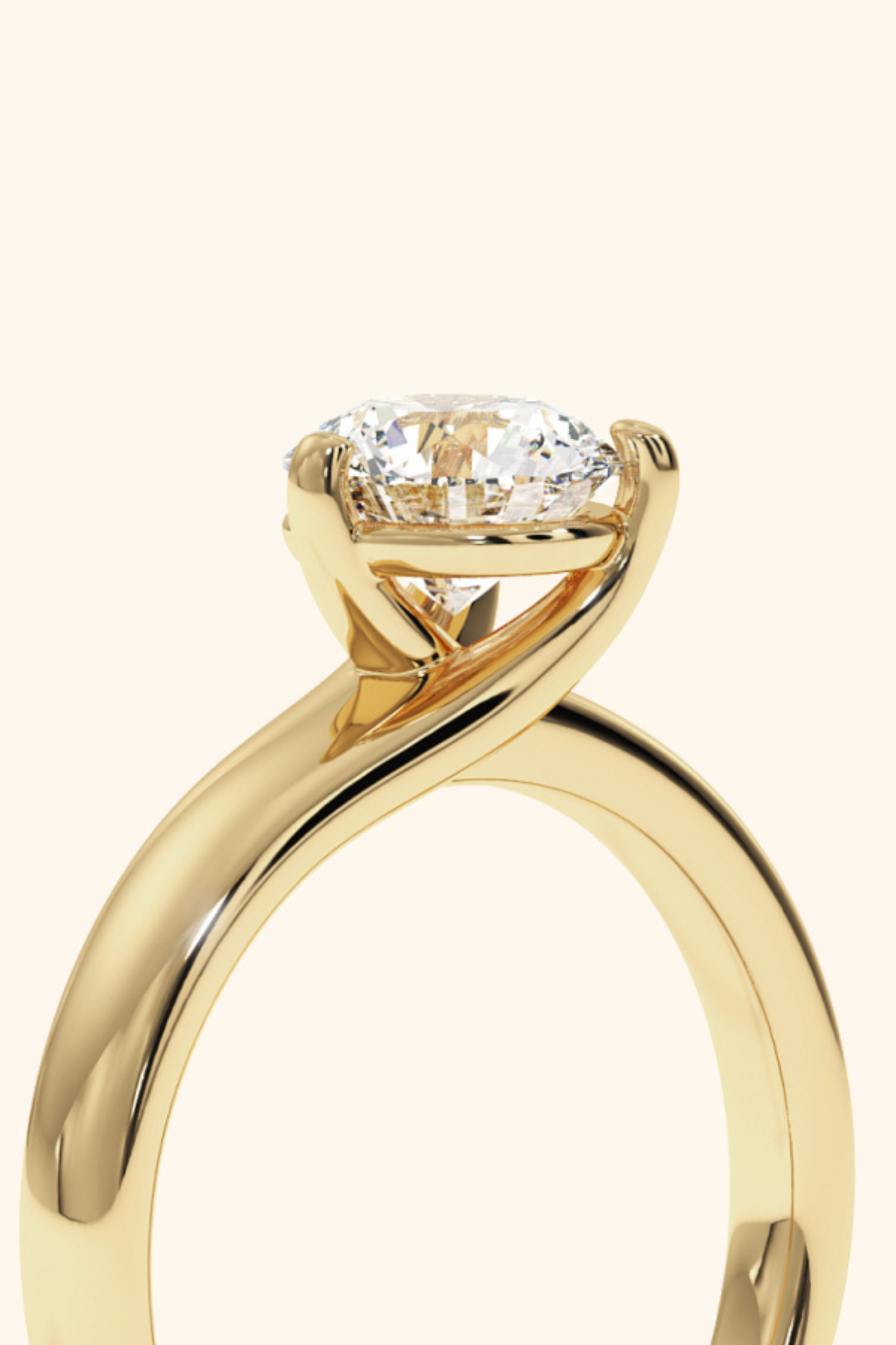 Agnes Classic Round Brilliant Solitaire Ring