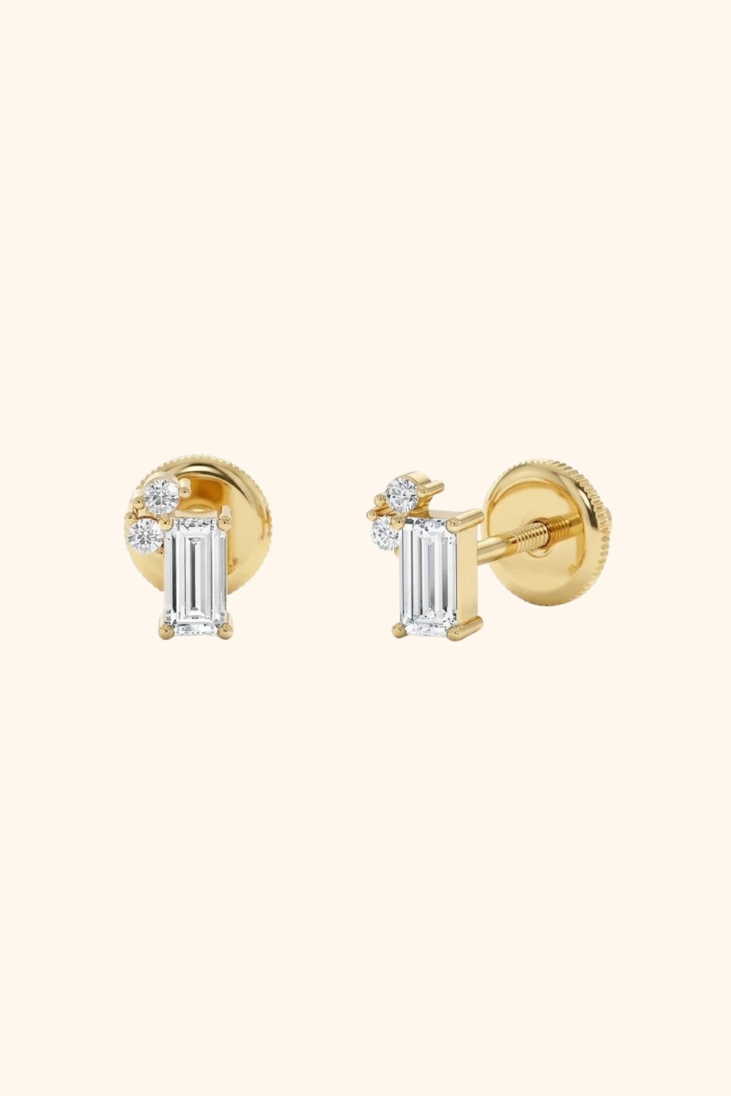 Mixed-Cut Cluster Stud Earrings
