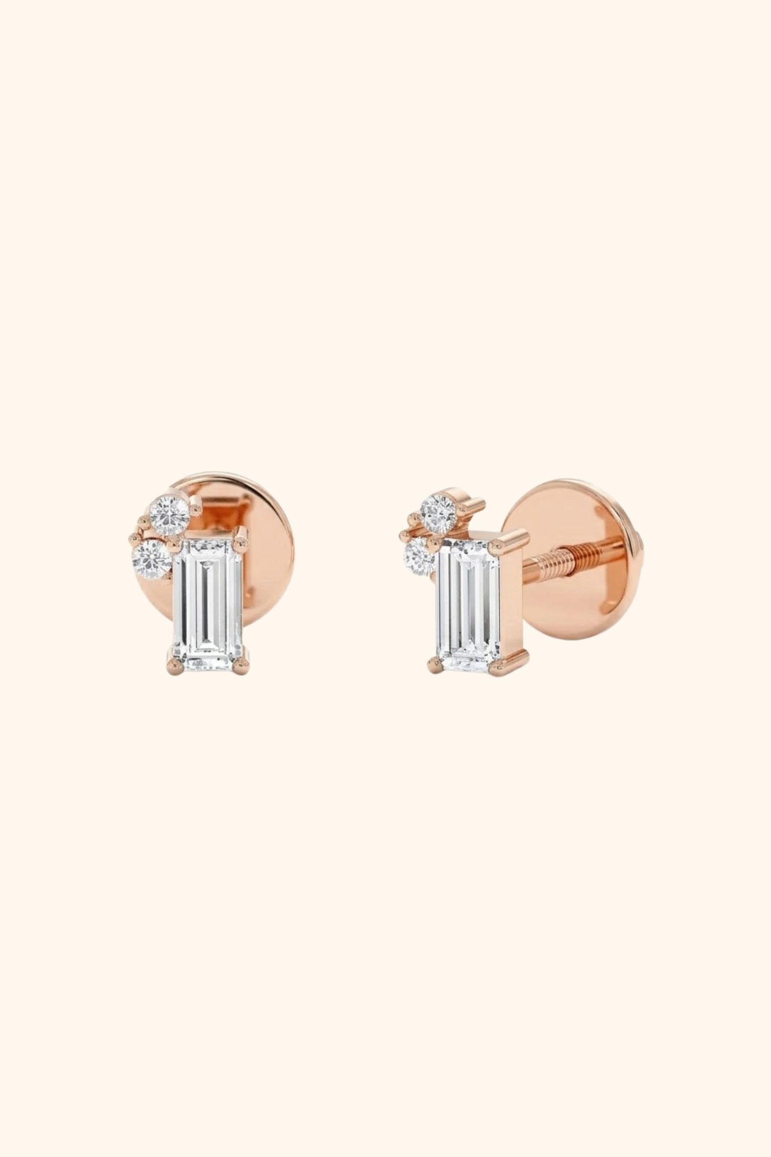 Mixed-Cut Cluster Stud Earrings